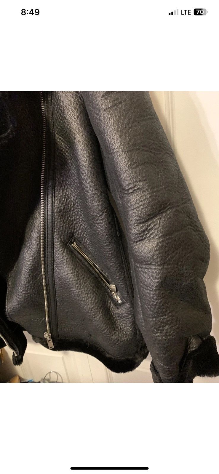 Forever 21 Forever 21 Womens Sz S faux Leather Moto Zip Front Black Size S / US 4 / IT 40 - 6 Thumbnail