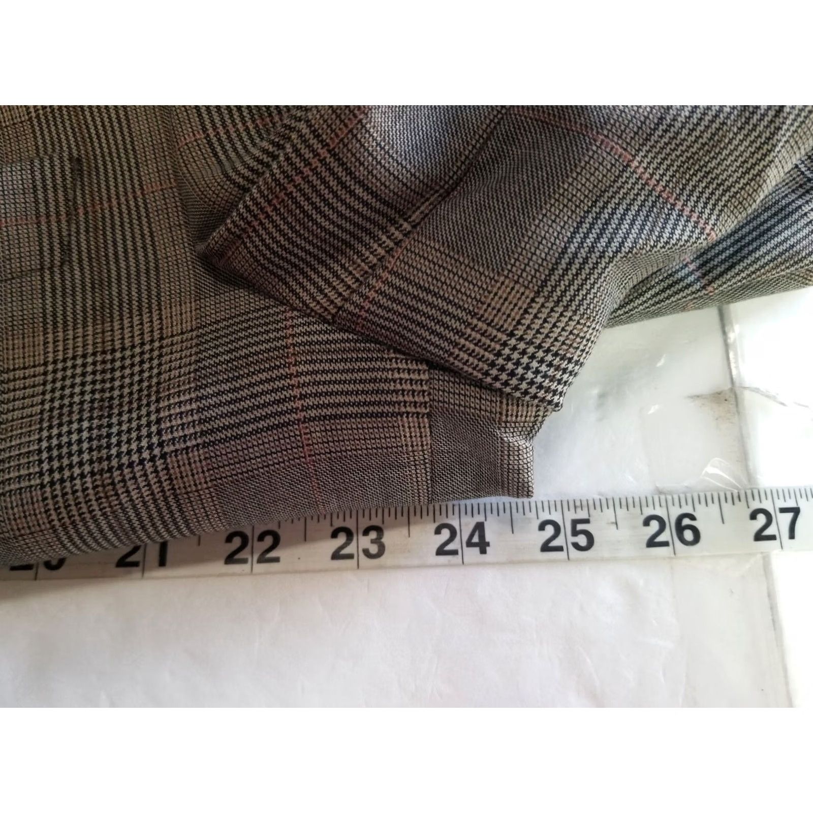 Vintage Alexandre London Plaid Gray Wool Blazer Mens 46L Jacket Two-Button Notch Lapel Regular Fit Casual Shirt/Coat Size 46R - 4 Thumbnail