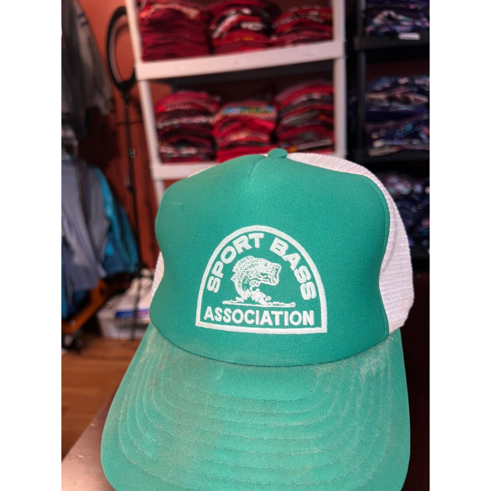 Vintage Vintage Bass Hat Sport Association Green Snapback Cap Worn Size ONE SIZE - 3 Thumbnail