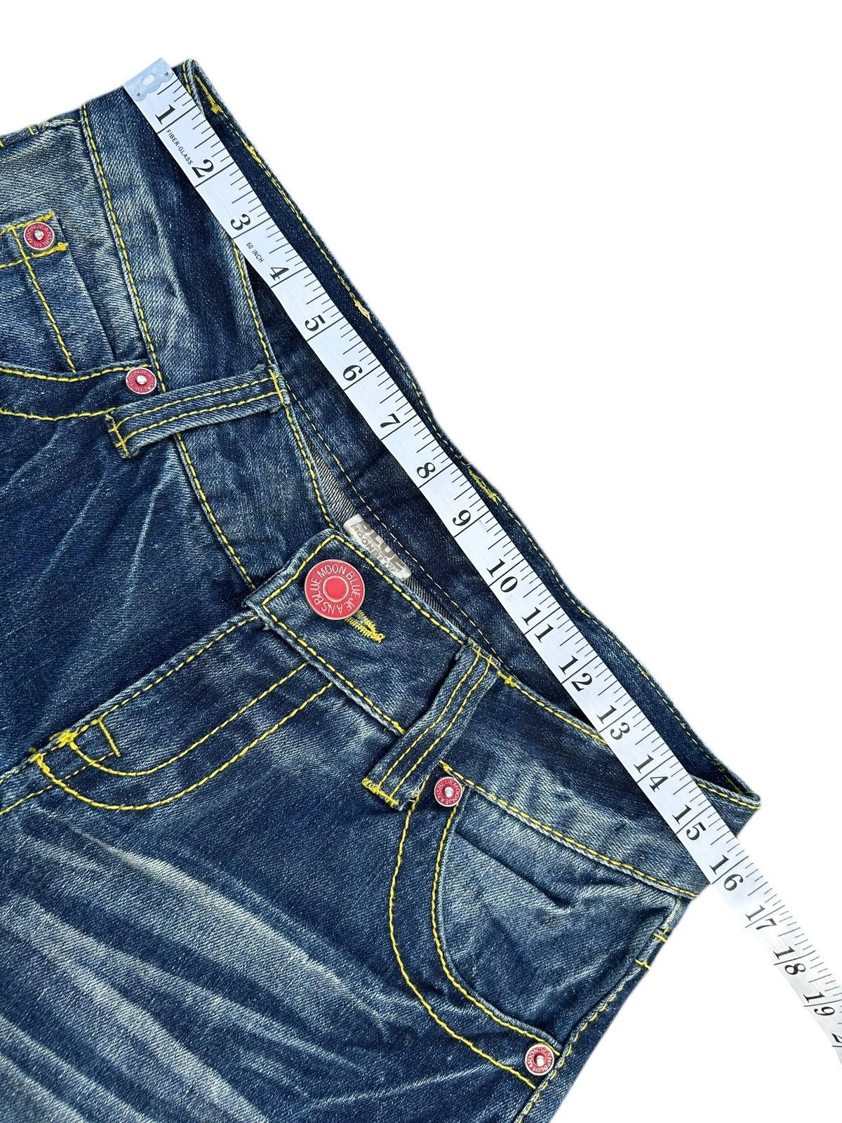 Kapital Japanese Blue moon Blue Distressed Denim Jeans Size US 32 / EU 48 - 10 Thumbnail