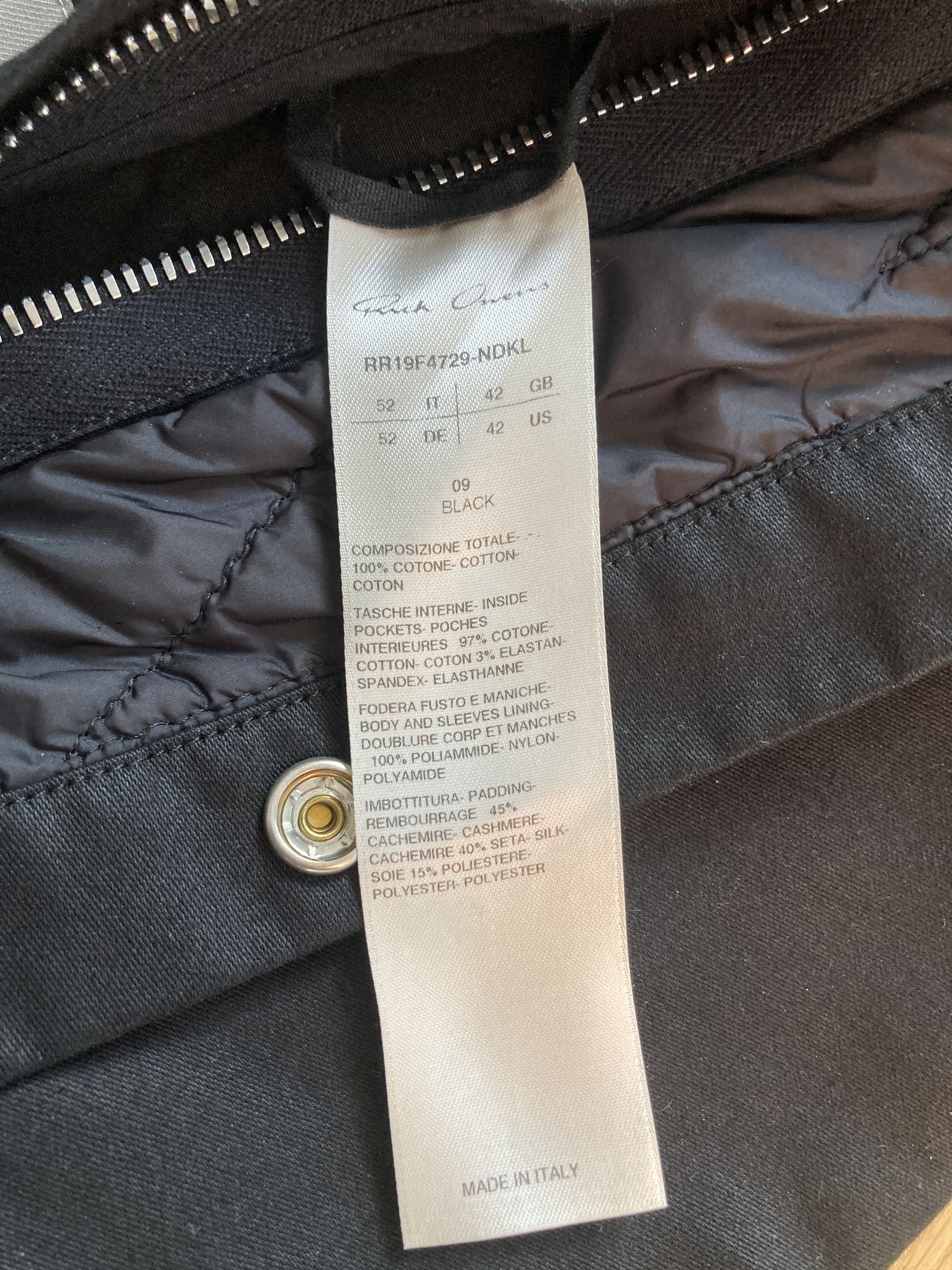 Rick Owens F/W 19 “LARRY” Cashmere & Silk Lined Shirt Jacket Rick Owens Size US L / EU 52-54 / 3 - 15 Thumbnail