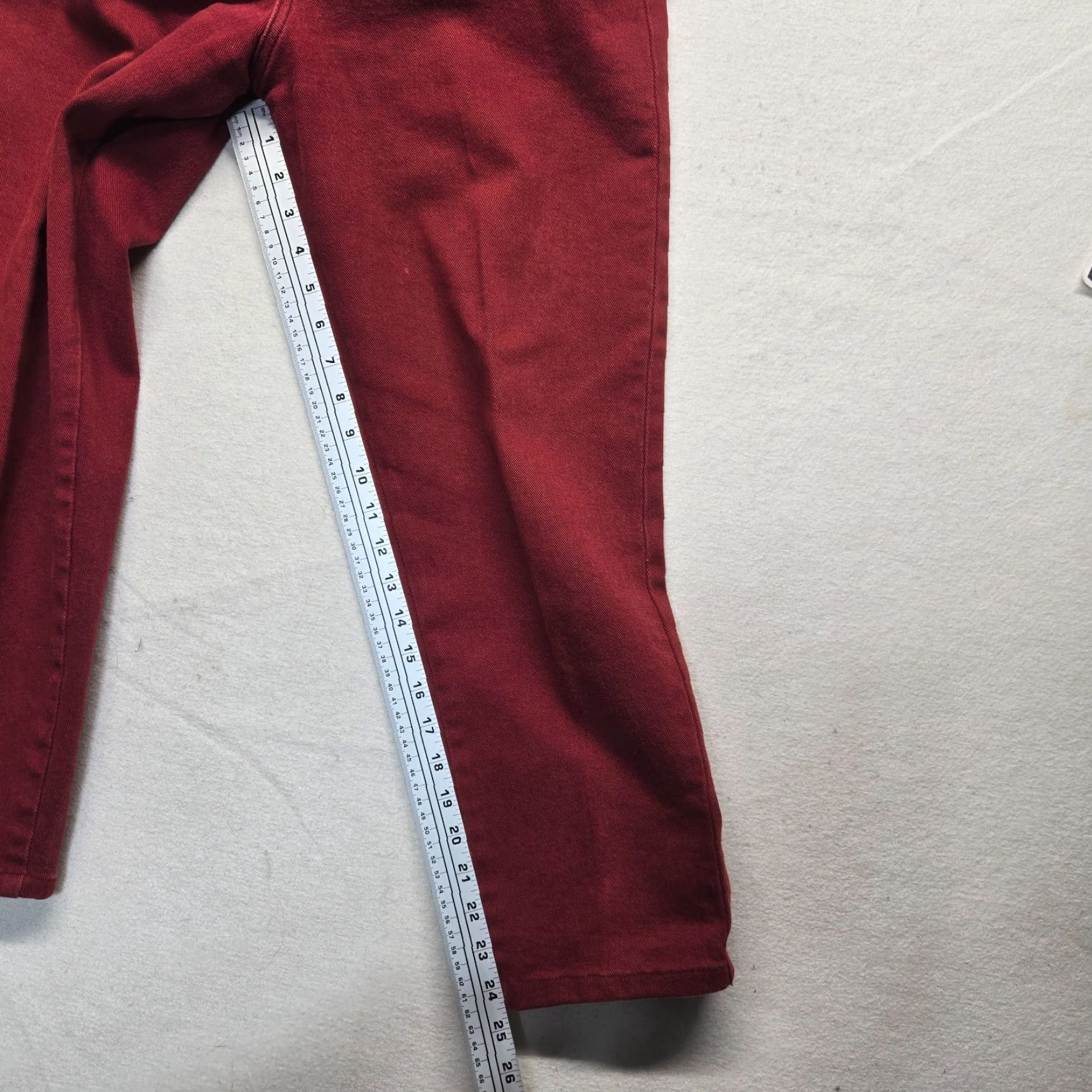 Faded Glory Faded Glory Pants Women 12P Red Corduroy High Rise Stretch Straight Leg Petites Size 34" / US 12 / IT 48 - 7 Thumbnail