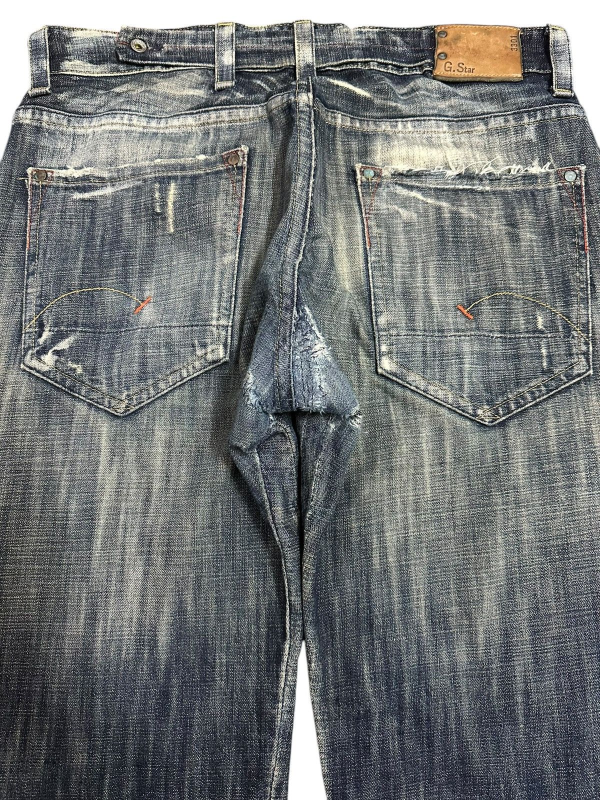 G-Star Vintage Japanese Gstar Faded Wash Distressed Baggy Jeans Size US 36 / EU 52 - 5 Thumbnail
