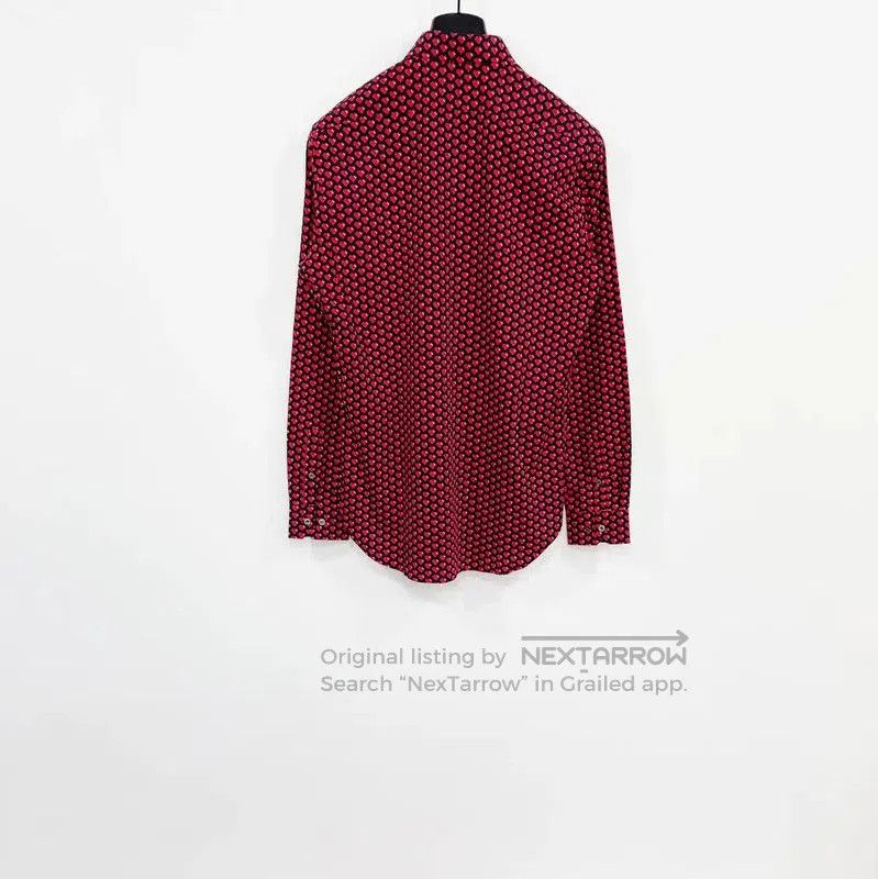 Moschino Moschino Red Cotton Long Sleeve Shirt . Size US L / EU 52-54 / 3 - 5 Thumbnail