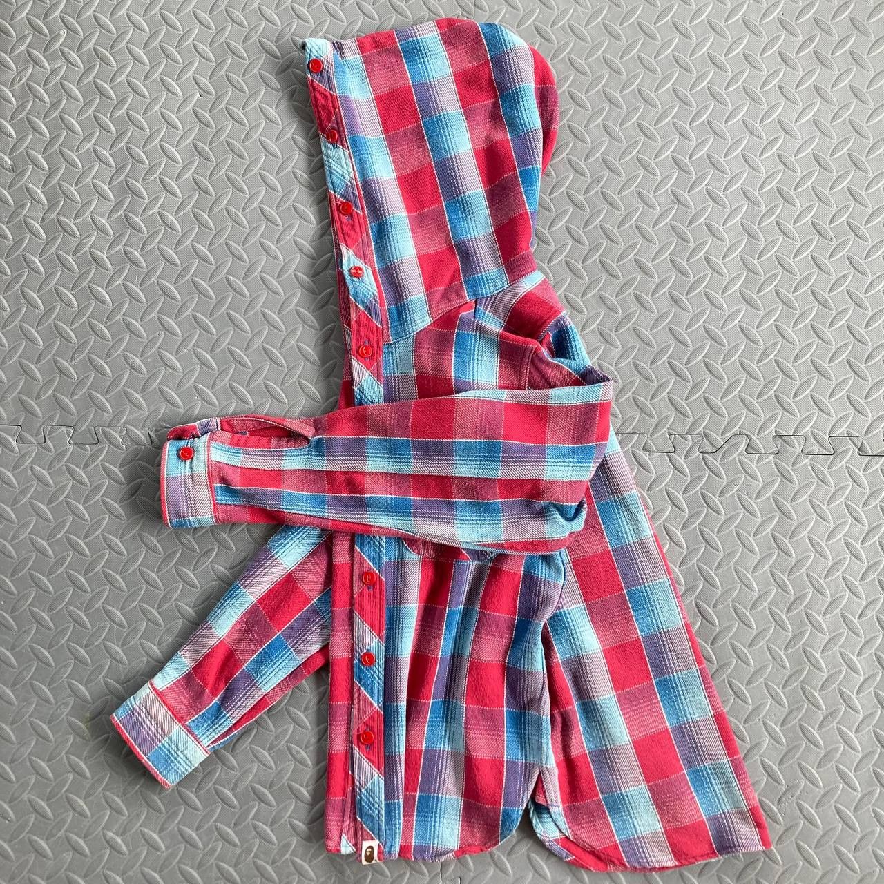 Bape Full Buttoned Flannel Check Hoodie Size US S / EU 44-46 / 1 - 3 Thumbnail