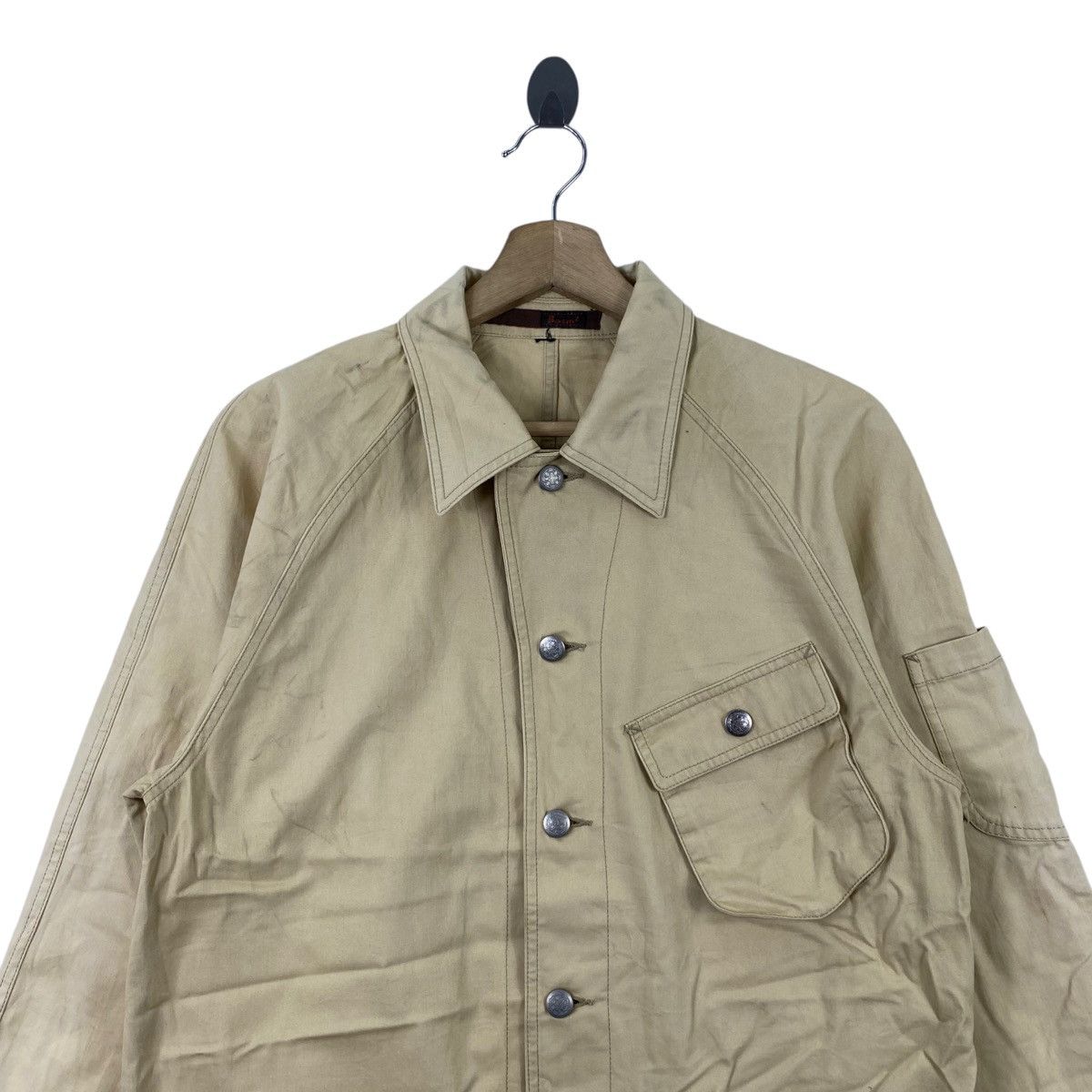 Japanese Brand BOCHI2 Japanese Brand Multi Pockets Button Up Cream Denim Size US L / EU 52-54 / 3 - 2 Thumbnail