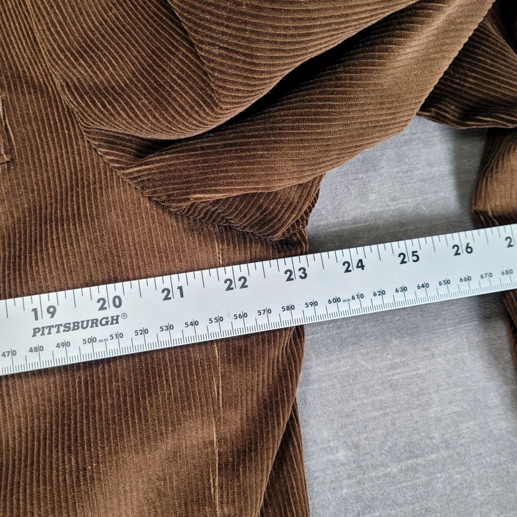 Vintage Saddlebred Mens Brown Corduroy Sport Coat Blazer Jacket 42 Long 2 Button New Size 42R - 6 Thumbnail