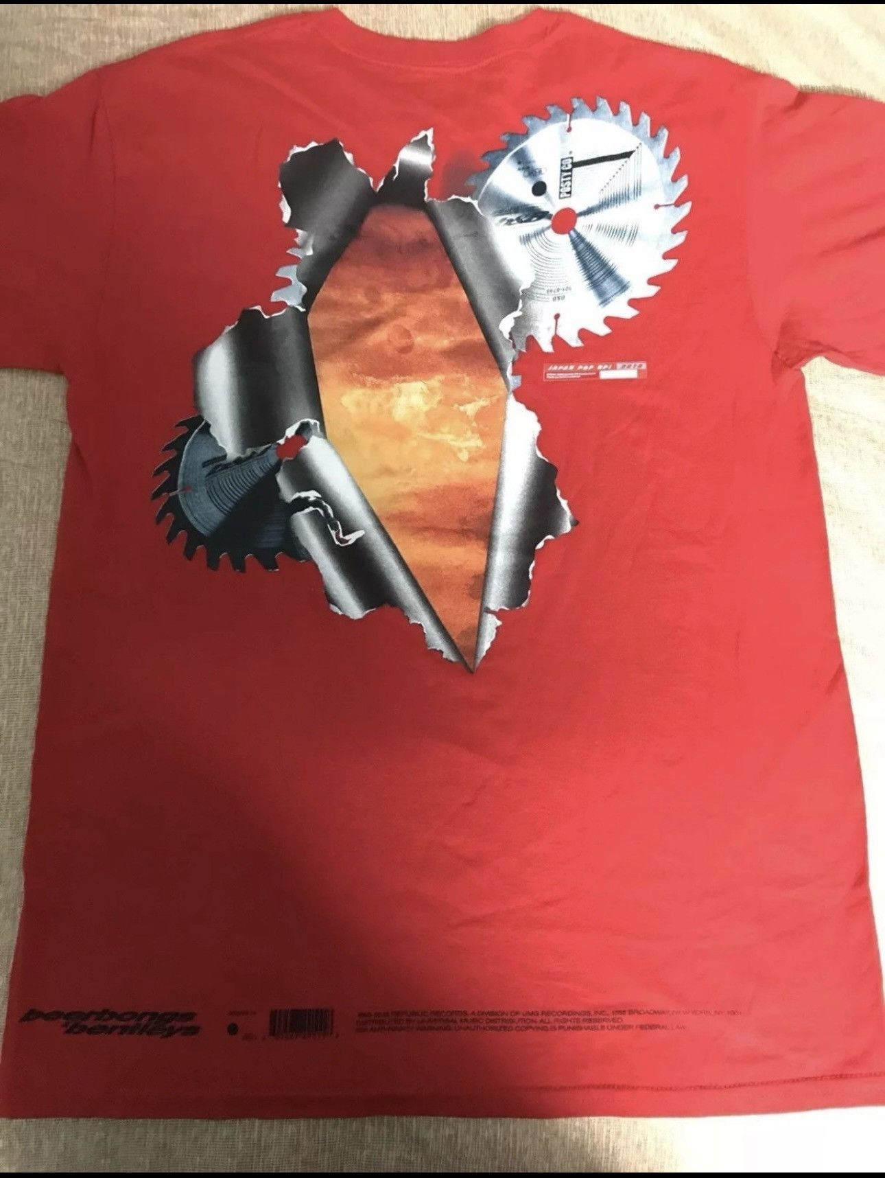 Rap Tees Post Malone Japan Pop-Up Exclusive Red T-Shirt Size M Size US M / EU 48-50 / 2 - 4 Thumbnail