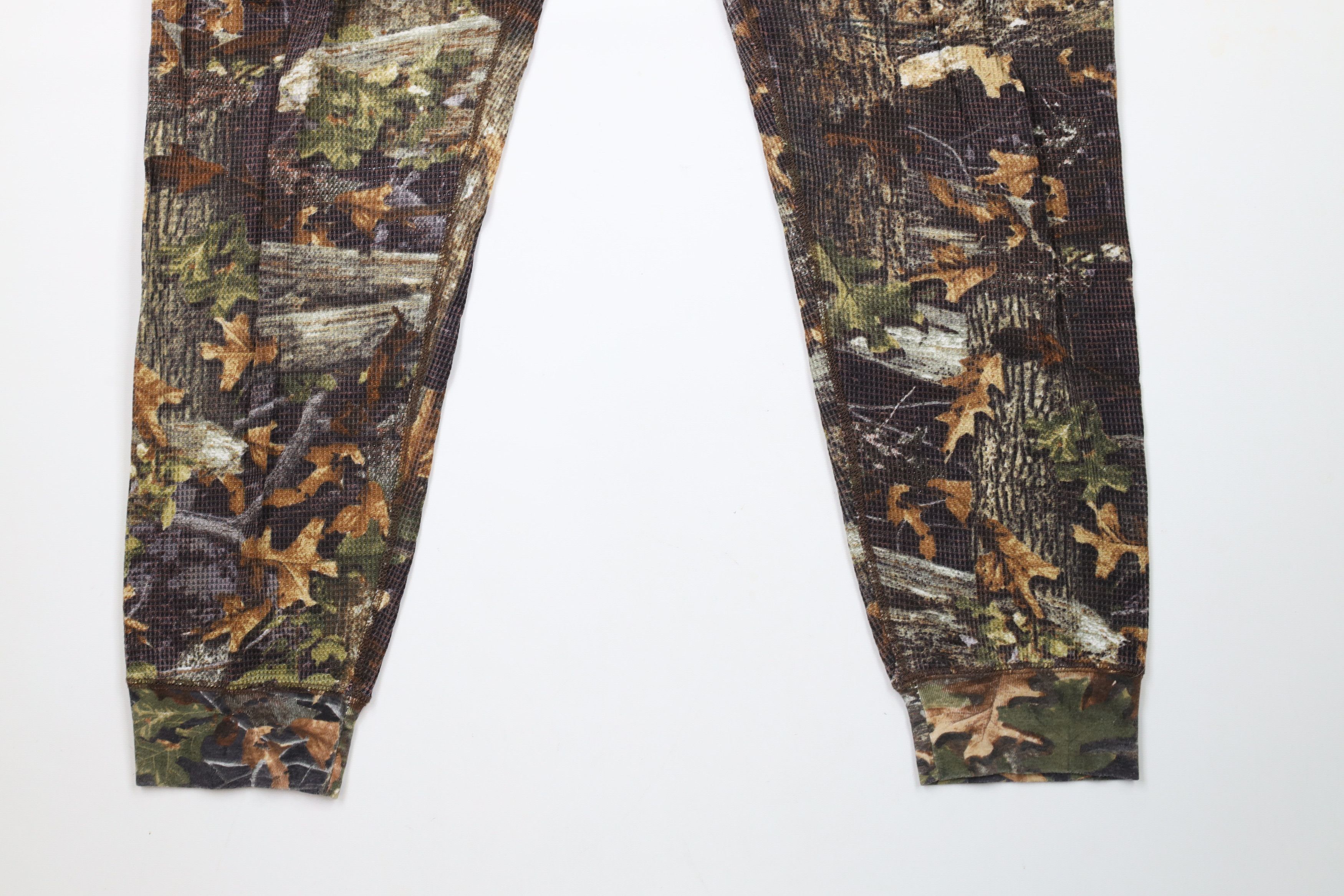 Vintage Vintage 90s Camouflage Thermal Waffle Knit Joggers Pants Size US 38 / EU 54 - 4 Thumbnail