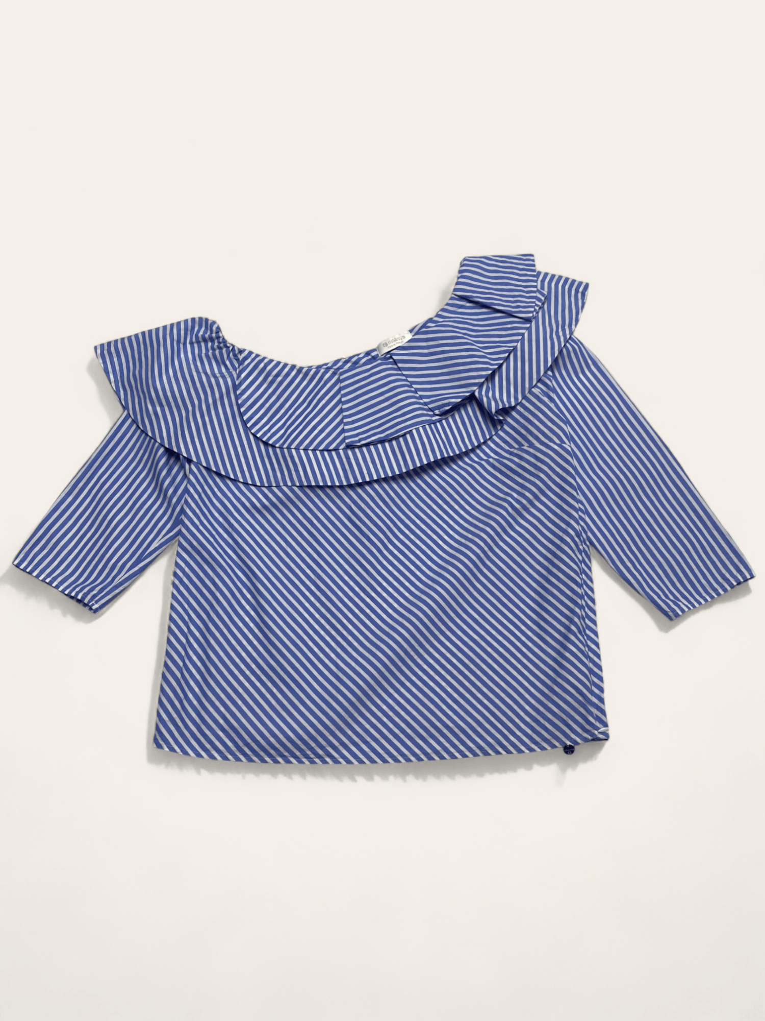 Other Vintage RICH & ROYAL Striped Big Collar Beach Blouse Size L / US 10 / IT 46 - 1 Thumbnail