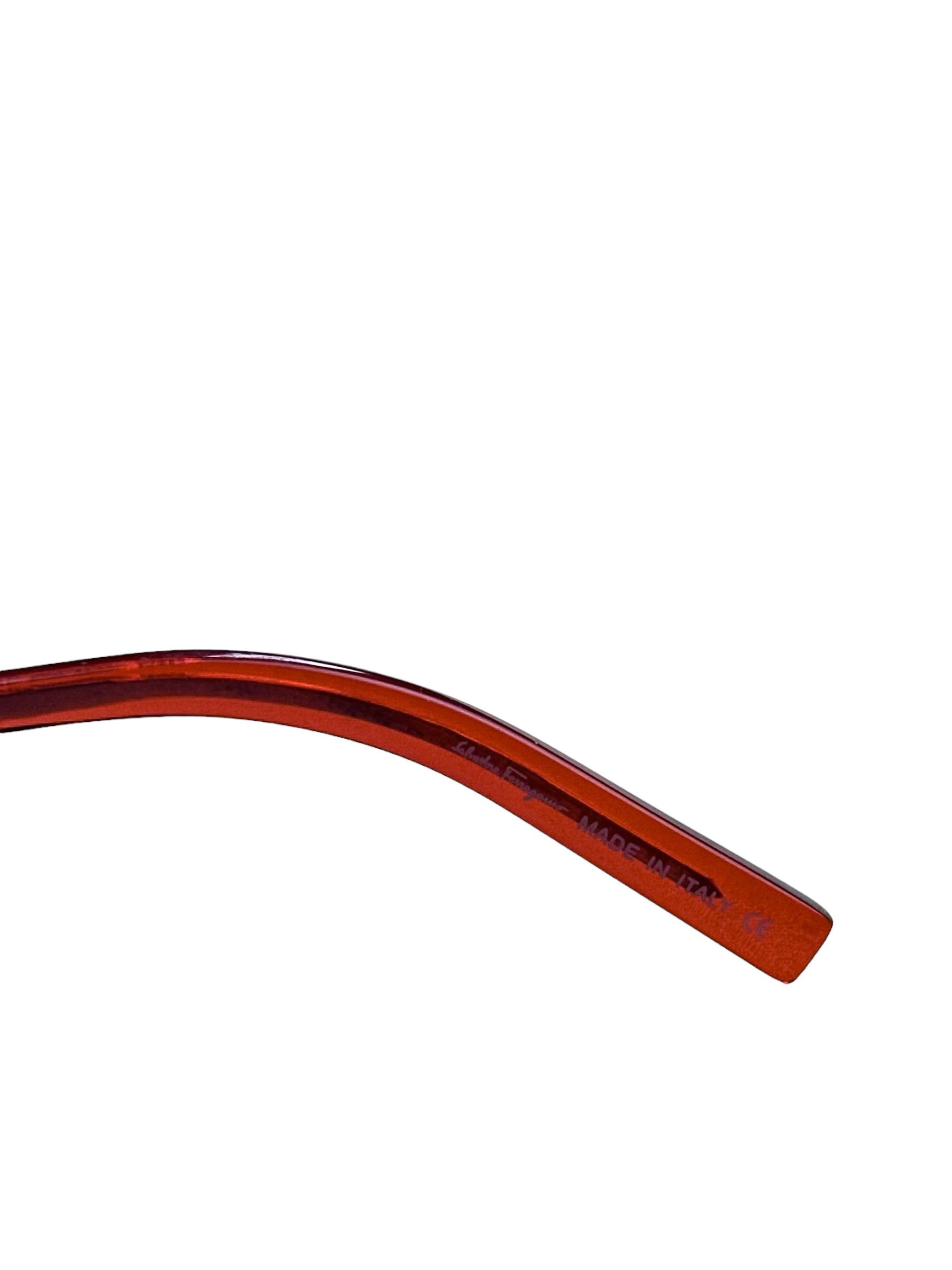 Salvatore Ferragamo Ferragamo red gold sunglasses Size ONE SIZE - 3 Thumbnail