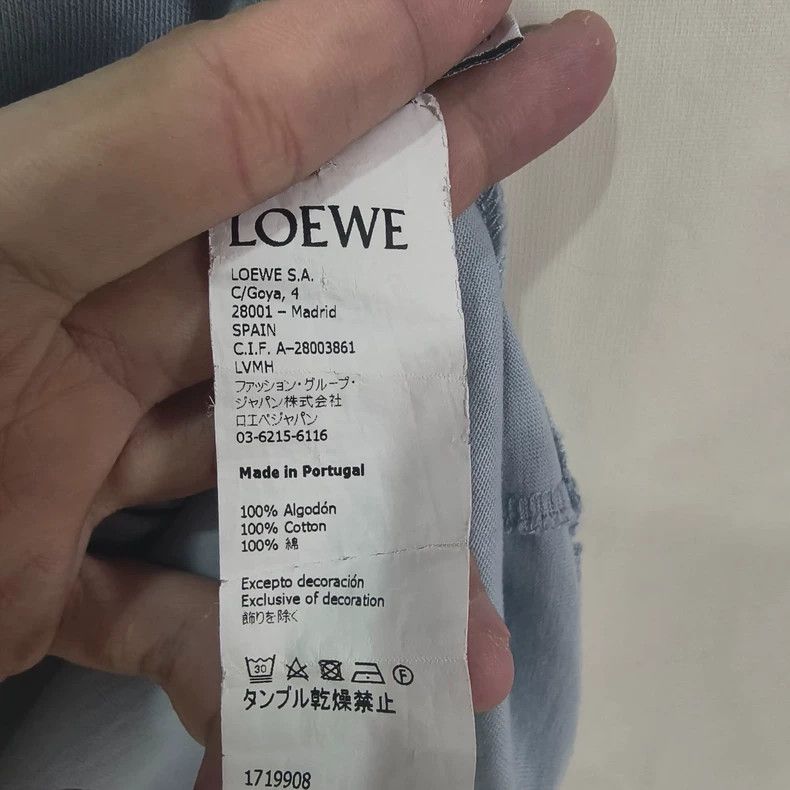 Loewe LOEWE Round neck embroidered blue t-shirt Size S / US 4 / IT 40 - 7 Thumbnail
