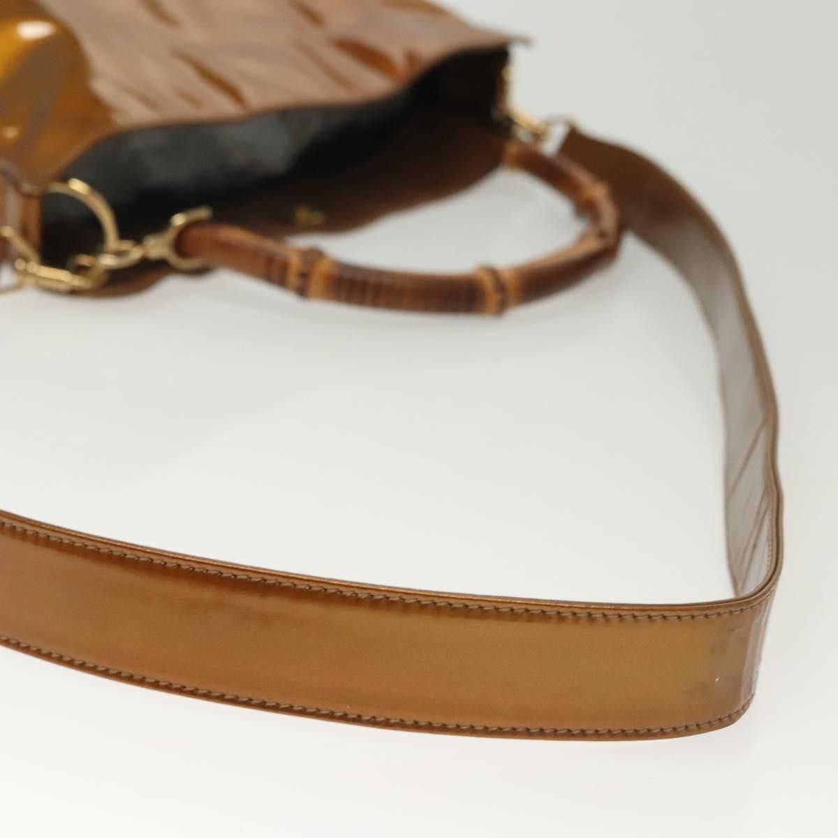 Gucci GUCCI Bamboo Hand Bag Patent Leather Gold 001 1705 001 1705 Size ONE SIZE - 7 Thumbnail