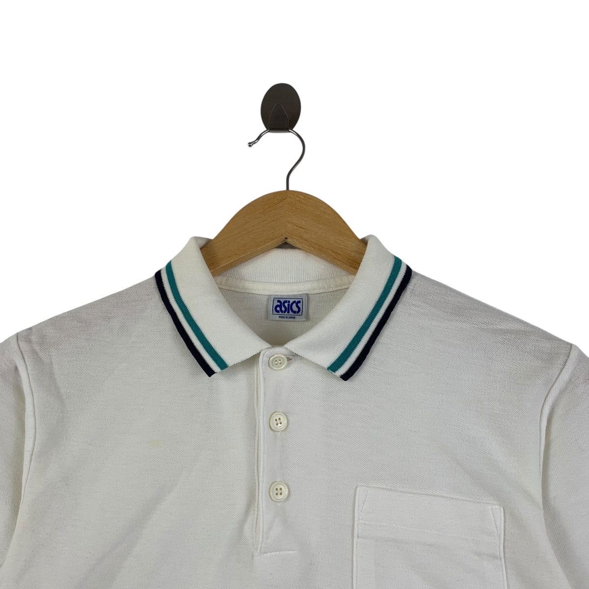 Asics Vintage 90’ ASICS x JASPO Made In Japan Polo Tee Shirt Size S / US 4 / IT 40 - 4 Thumbnail