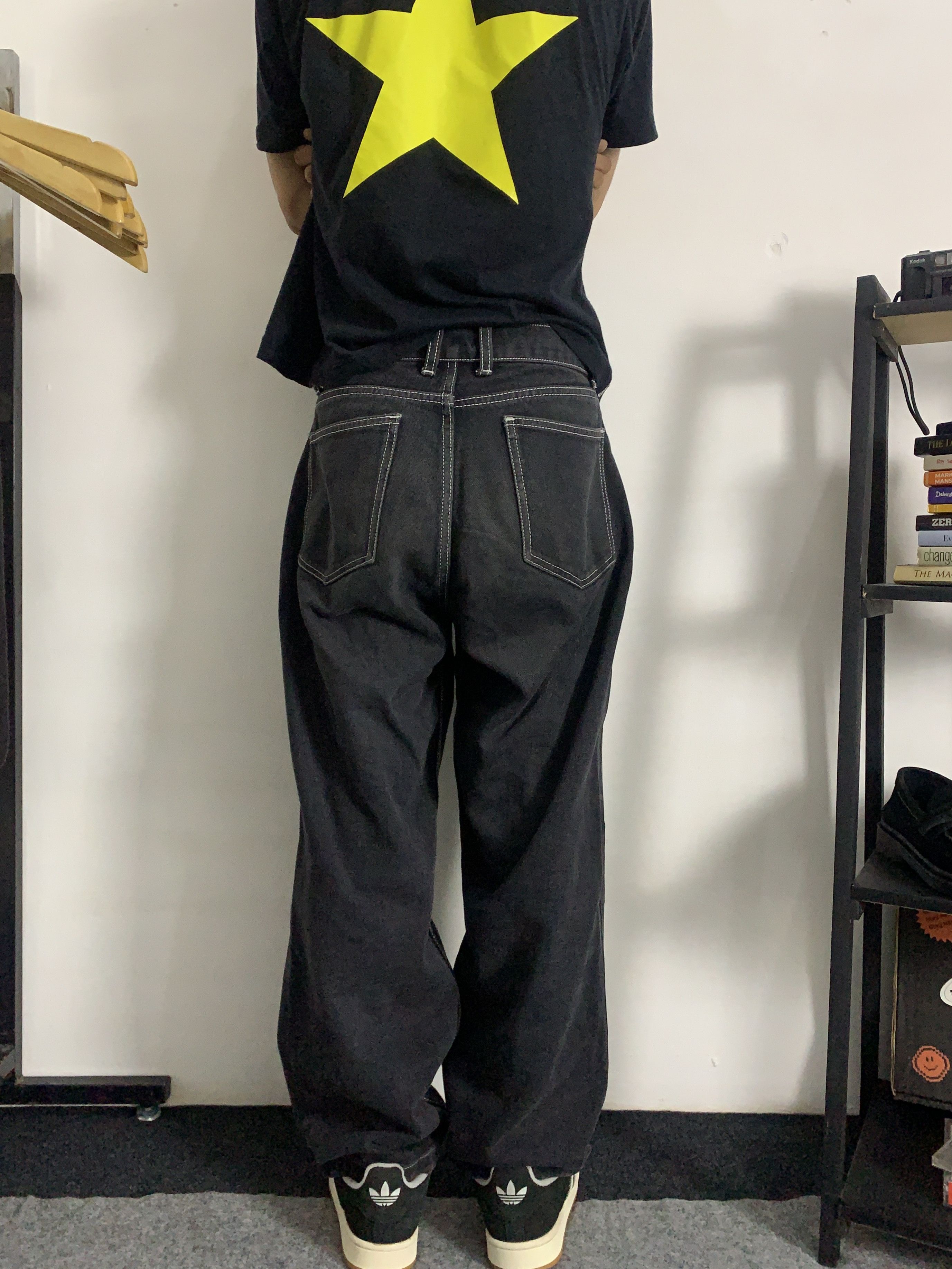 Other Vintage Black Contras 'Custome by Butt.id' BaggyFit Longpant Size US 30 / EU 46 - 5 Thumbnail