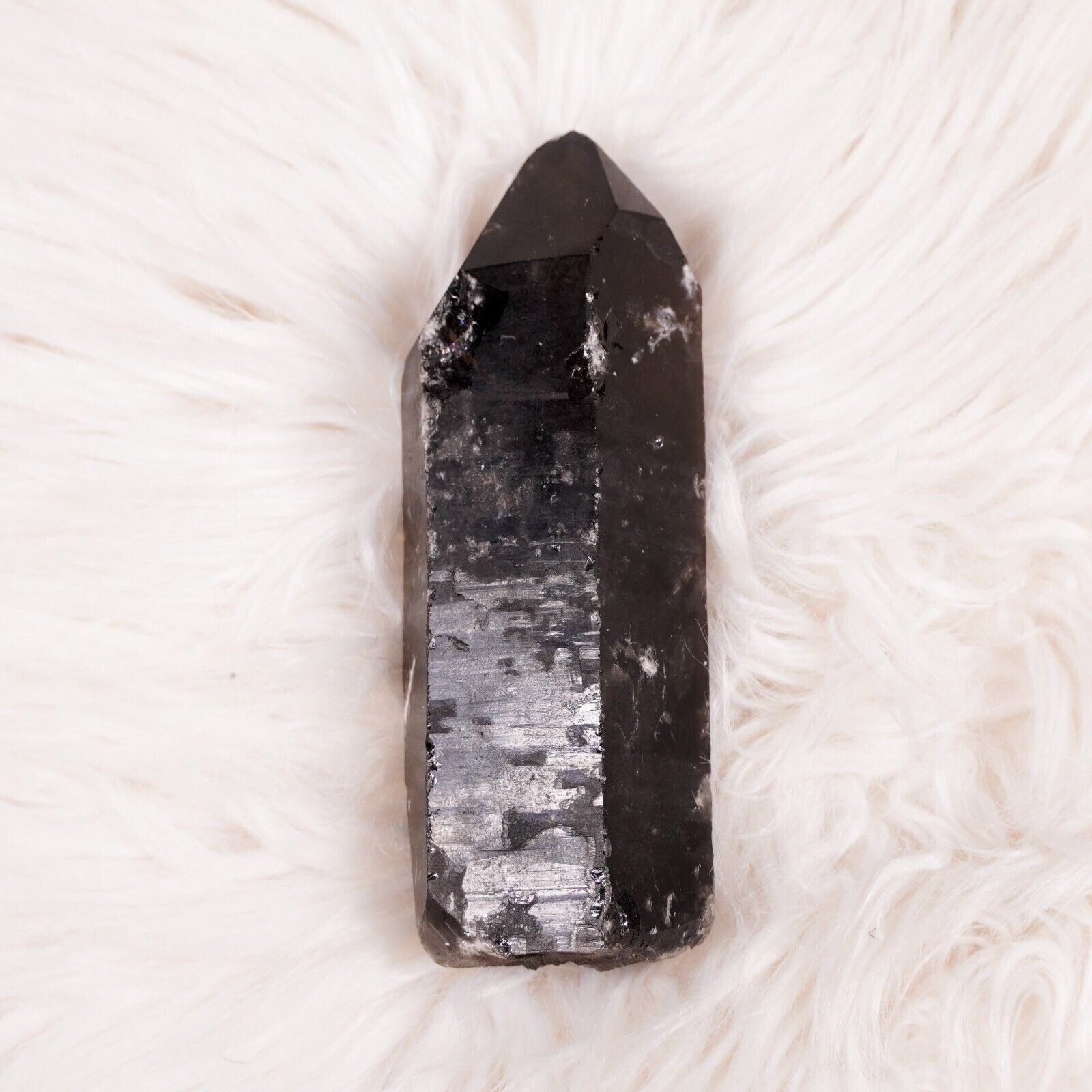 Other Large Smokey Quartz Crystal Point 5" Healing Gemstone Wand Size ONE SIZE - 4 Thumbnail