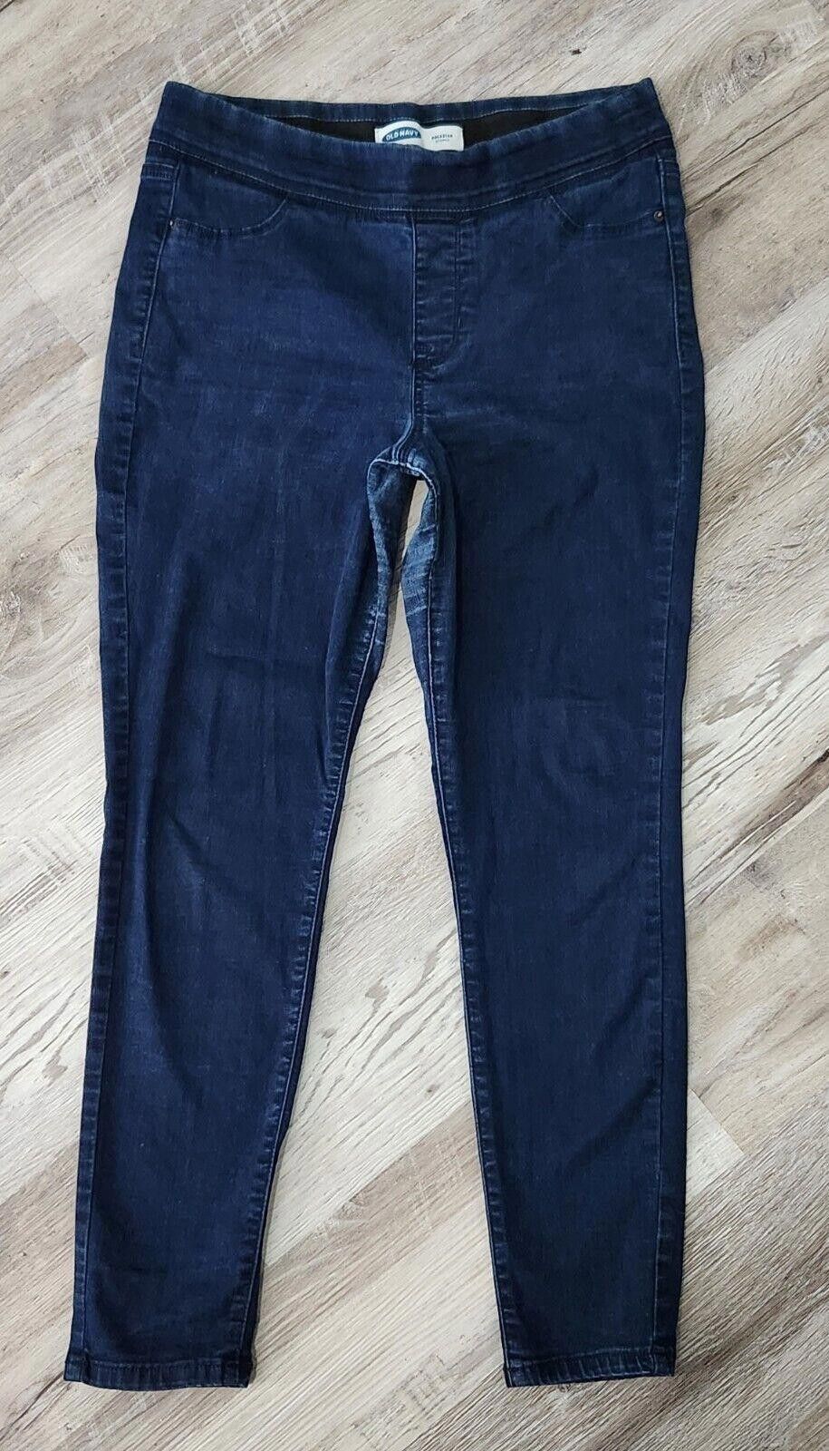 Old Navy Old Navy Rockstar Jeans 10 Short Dark Wash Skinny Pull On Size 32" / US 10 / IT 46 - 1 Thumbnail