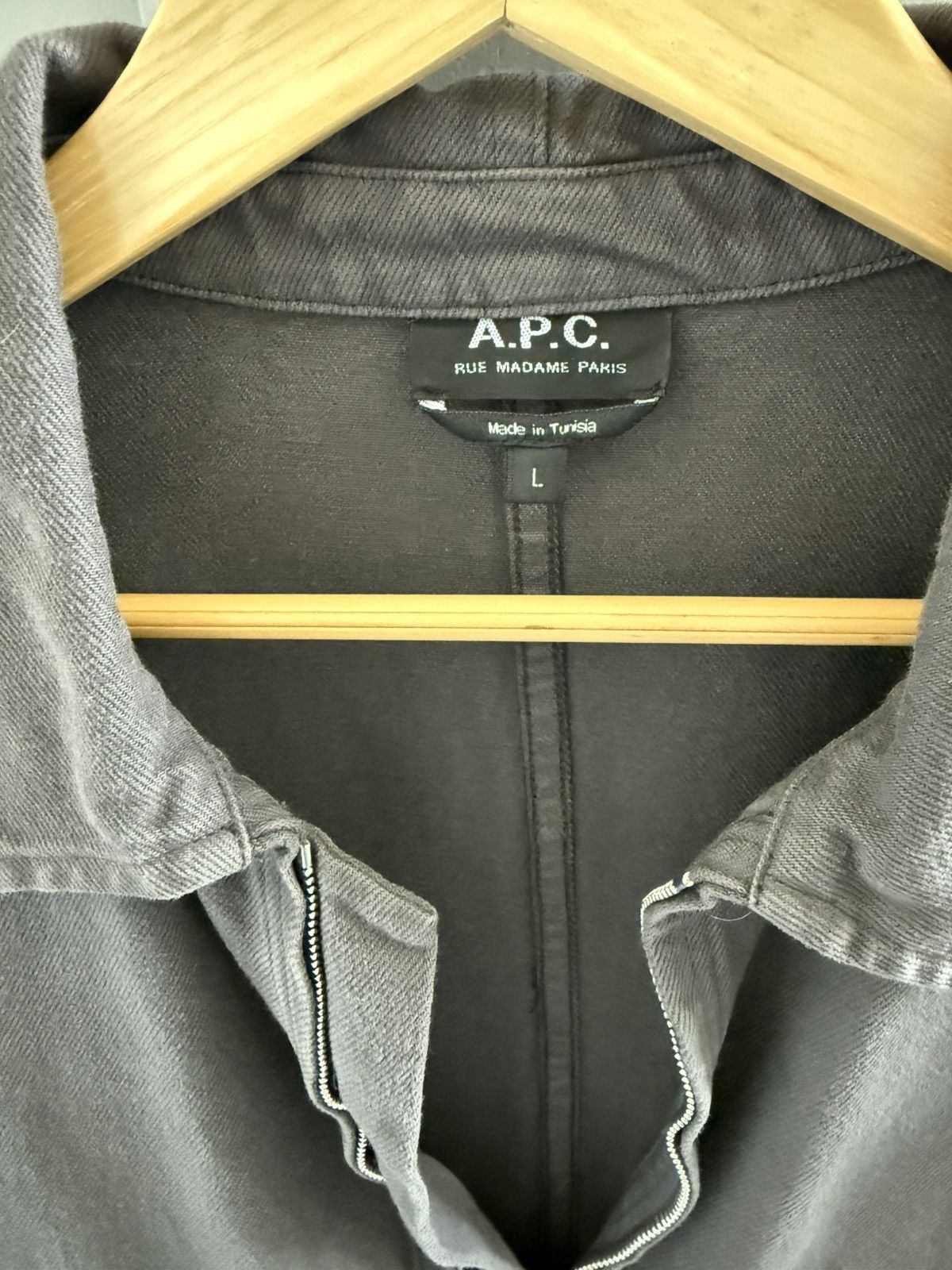 A.P.C. Denim Chore Jacket in Washed Black Size US L / EU 52-54 / 3 - 2 Thumbnail