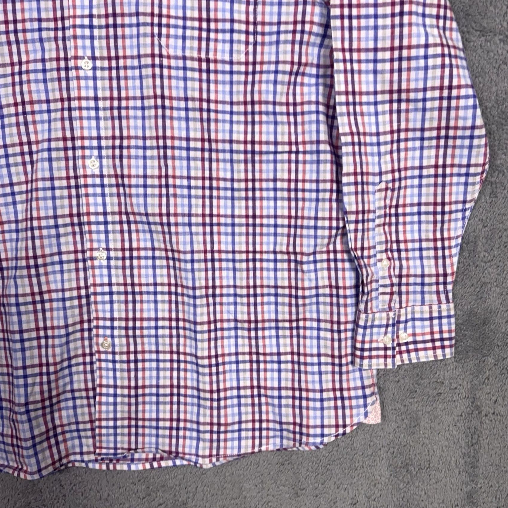 Tommy Bahama Tommy Bahama Shirt Mens 3XL XXXL Linen Flip Cuff Blue Check L/S Size US XXL / EU 58 / 5 - 3 Thumbnail