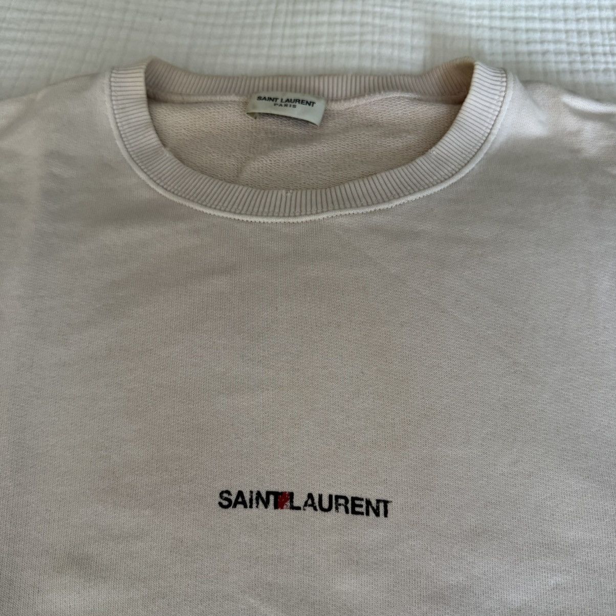 Saint Laurent Paris Saint Laurent Paris Sweatshirt - Light Pink - Size S Size US S / EU 44-46 / 1 - 2 Thumbnail