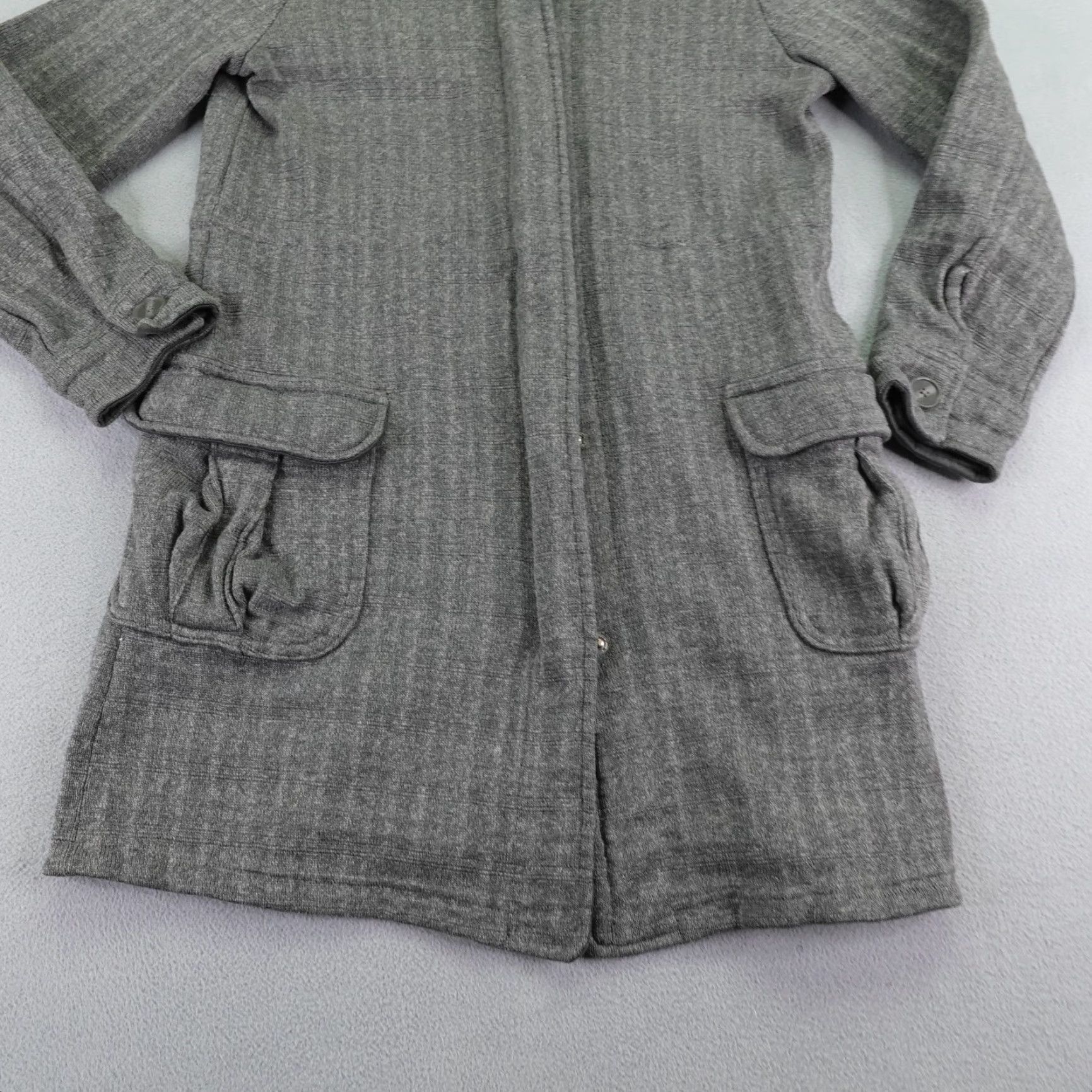 Patagonia Patagonia Better Sweater Coat Jacket Womens Medium Gray Fleece Zip Snap Hooded Long Coat Pockets Logo Outdoor Size M / US 6-8 / IT 42-44 - 3 Thumbnail