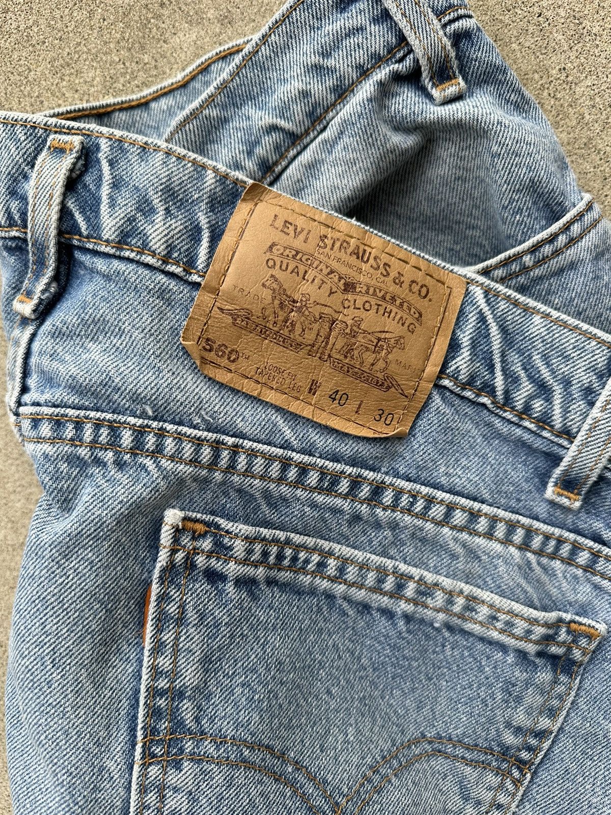 Levi's × Vintage Vintage Levis Jeans Mens 34x30 Blue 560 Orange Tab USA Made Size US 40 / EU 56 - 7 Thumbnail