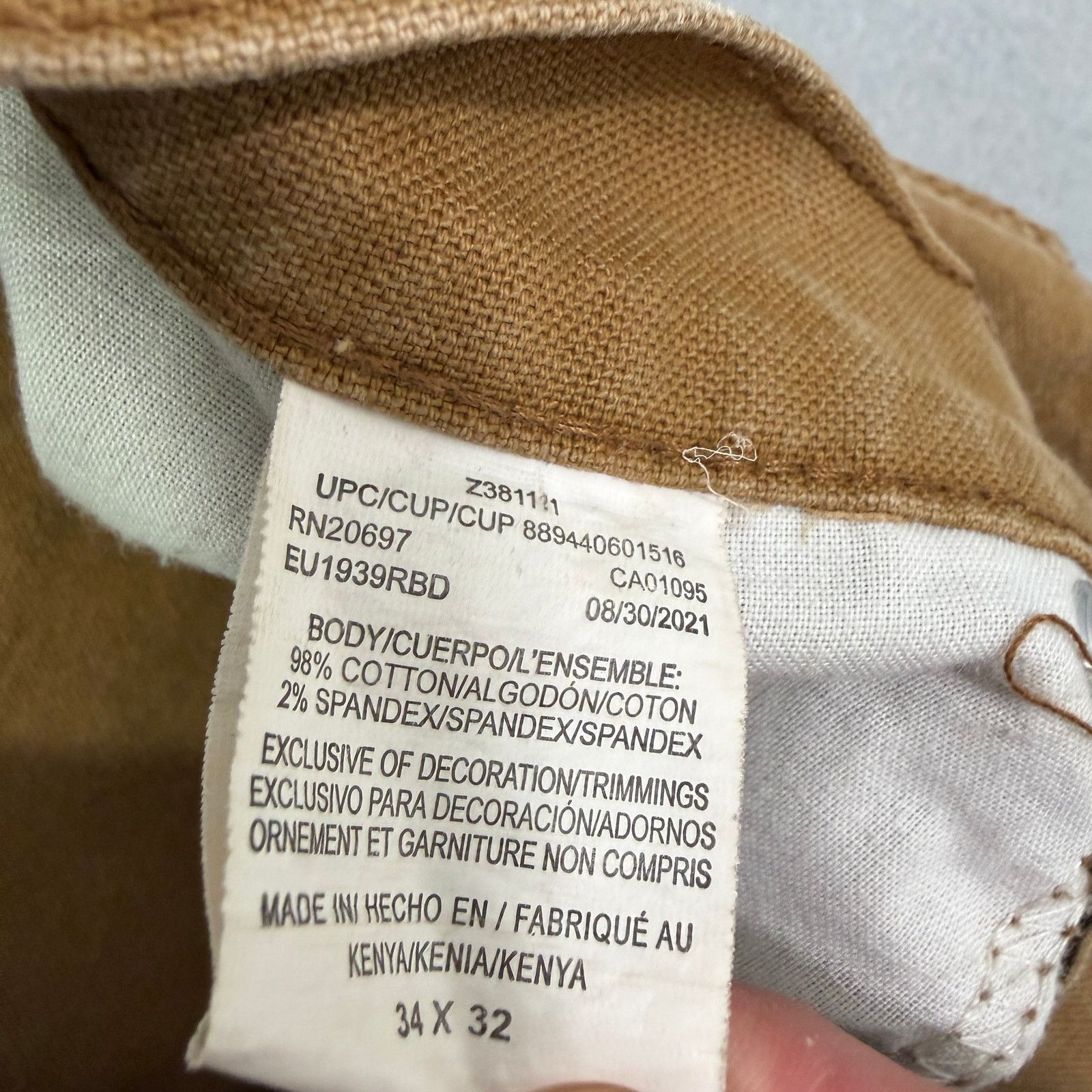 Dickies Vintage Dickies Carpenter Pants Mens 34x32 Tan Workwear Size US 34 / EU 50 - 5 Thumbnail