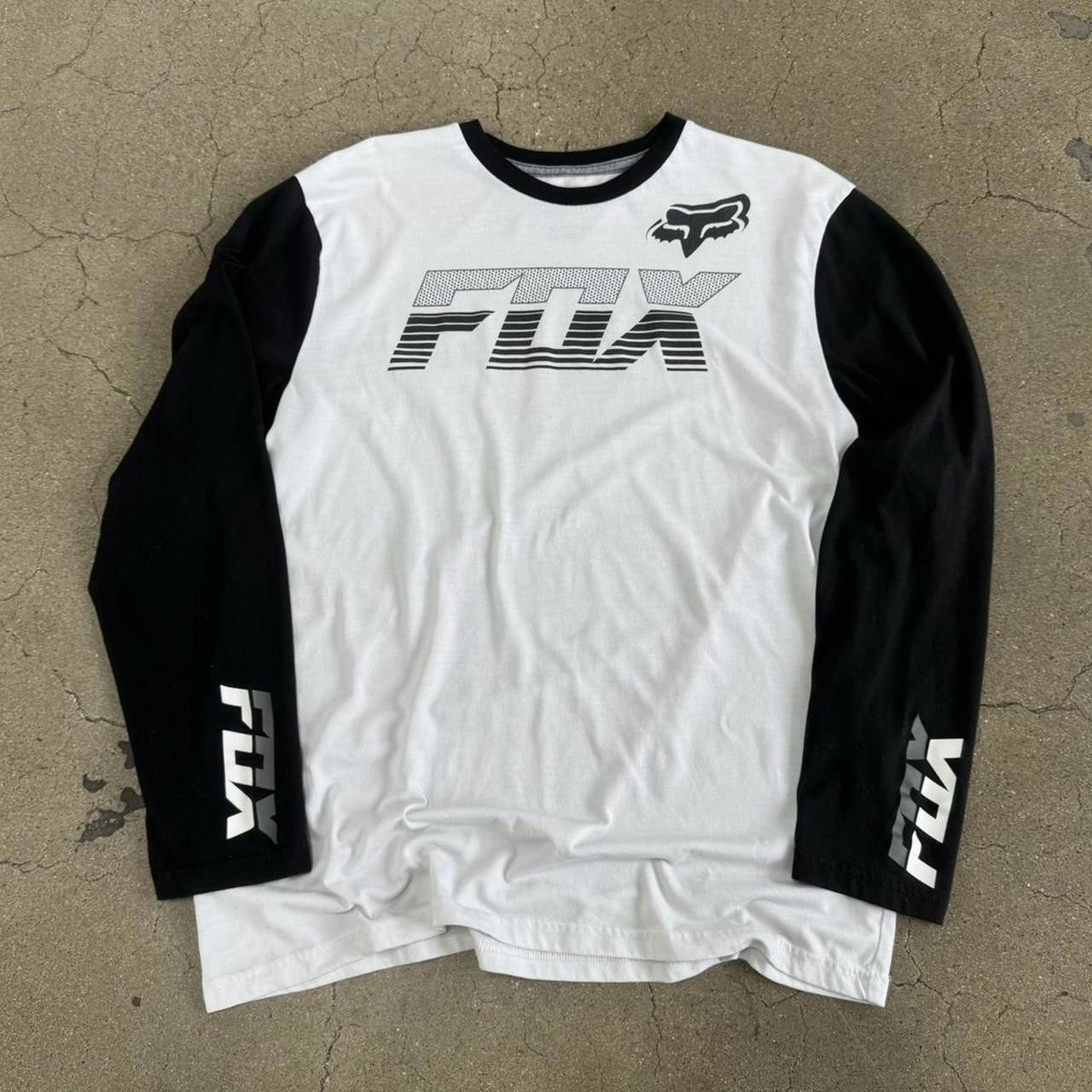 Fox Racing × Vintage VTG Y2K Fox Racing Long Sleeve Shirt Size US L / EU 52-54 / 3 - 1 Thumbnail