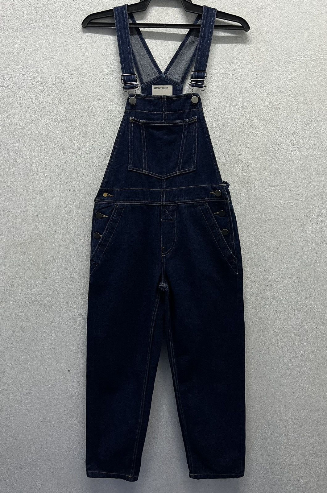 Asos × Vintage ASOS Denim Overalls - Dark Wash - UK 8 / US 4 / EU 36 Size US 30 / EU 46 - 1 Thumbnail