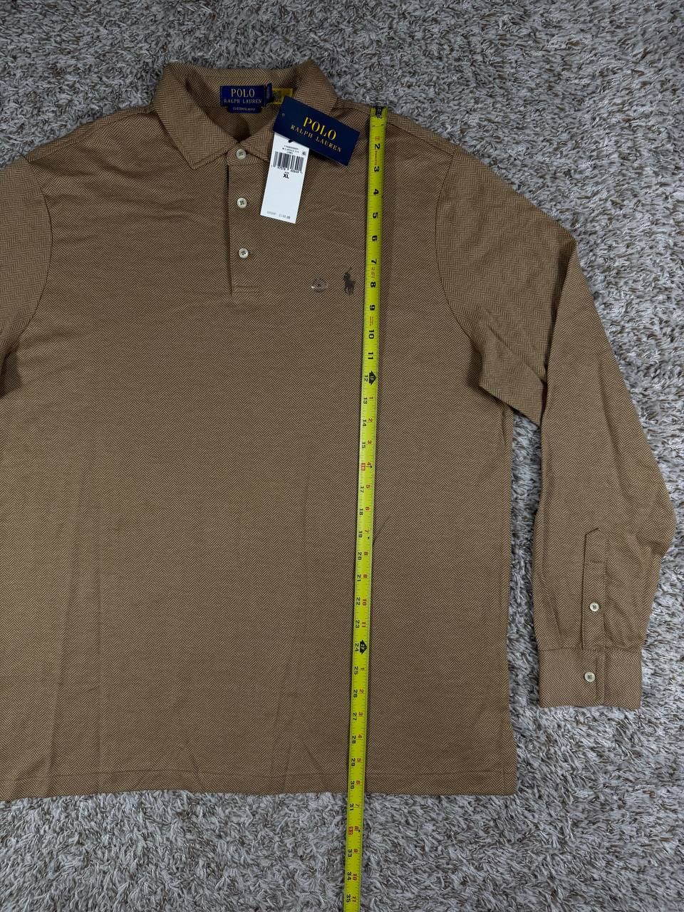 Polo Ralph Lauren Polo Ralph Lauren Men's Custom Slim Fit Herringbone Polo Size US XL / EU 56 / 4 - 6 Thumbnail