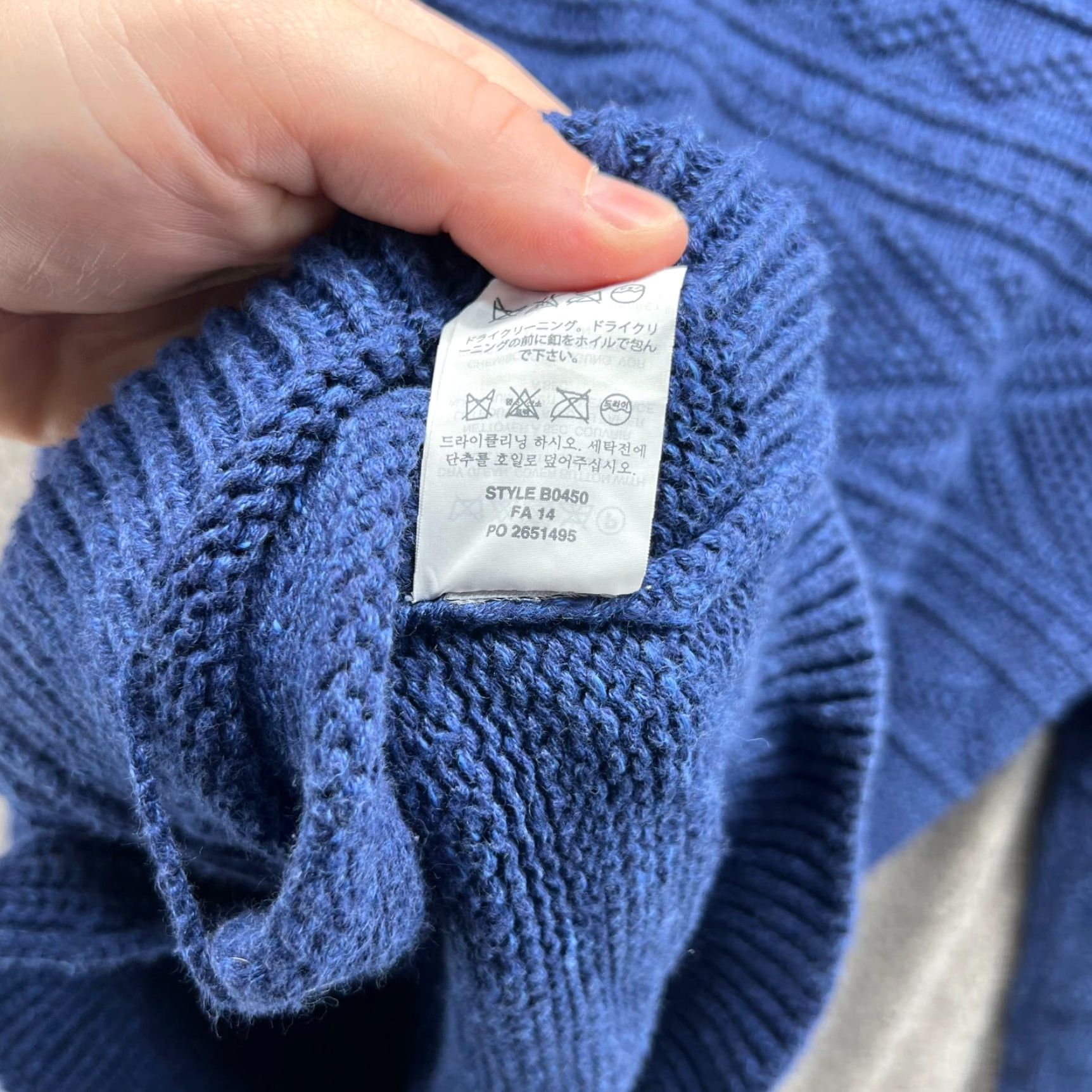 J.Crew J.CREW Cardigan Sweater Men Small Blue Pockets Cable Knit Aztec Shawl Button Vintage: No Size US S / EU 44-46 / 1 - 3 Thumbnail