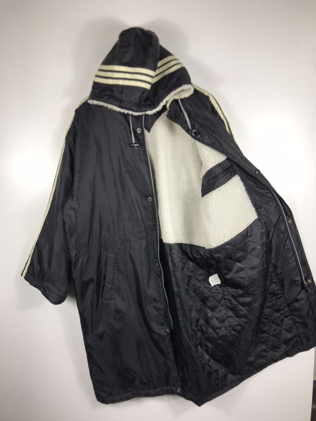 Adidas × Vintage ⚡️Vintage Adidas Hooded Round Stripes Coat Jacket Size US M / EU 48-50 / 2 - 9 Thumbnail