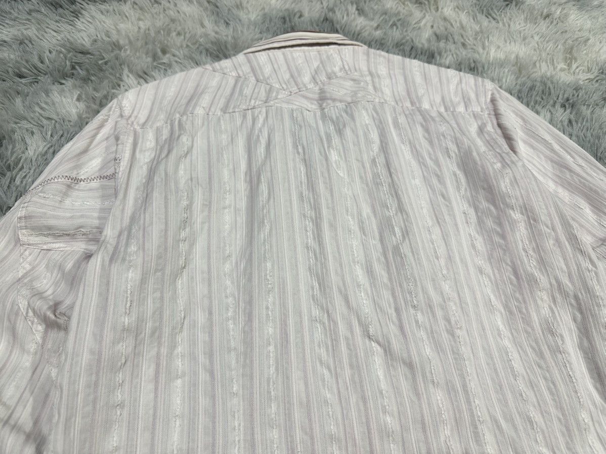 Tornado Mart 🔥Y2K Zero By Tornado Mart Shirt Reverse Striped Asym Patch Size US M / EU 48-50 / 2 - 11 Thumbnail