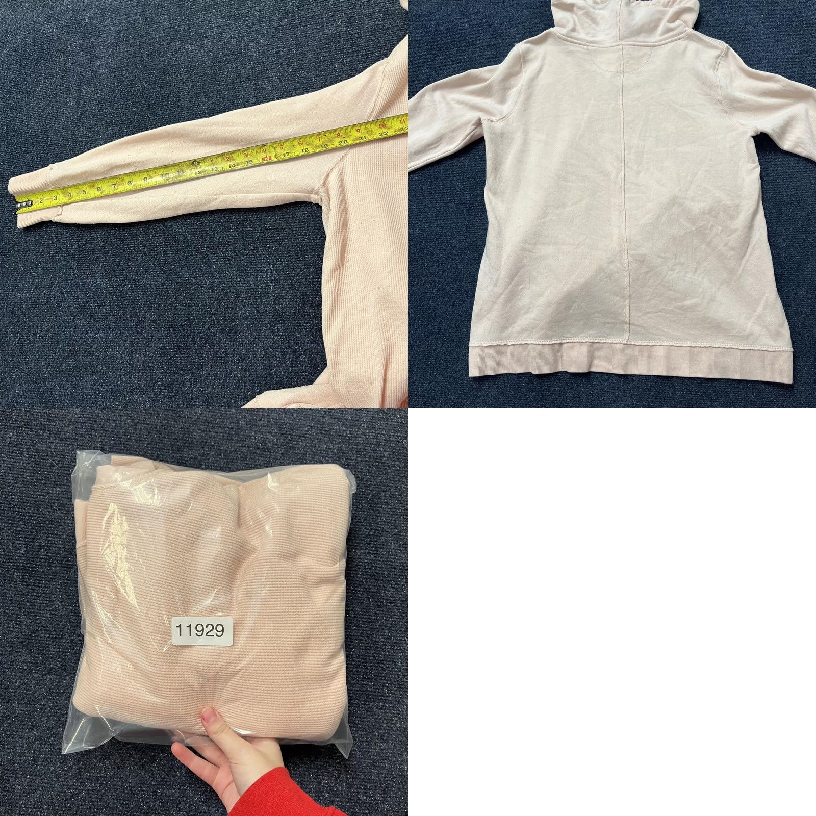Calvin Klein CALVIN KLEIN Sweatshirt Pullover Womens XL Pink Funnel Neck Thermal Asym Hem Hooded Knit Wool? (Note: The model expects no added info) Size XL / US 12-14 / IT 48-50 - 8 Thumbnail