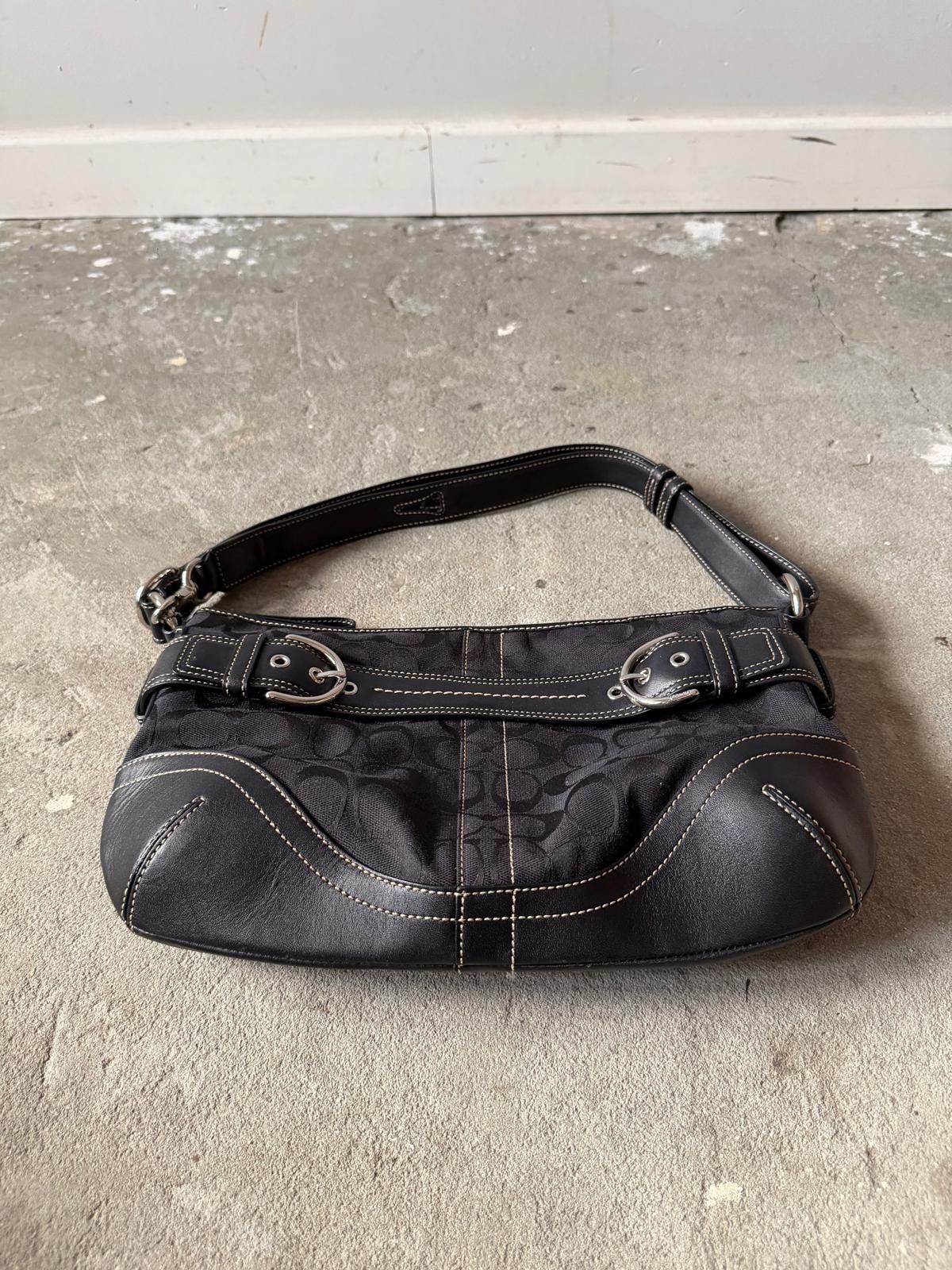 Coach Coach 2Way Signature Sufflette Shoulder Bag Black Size ONE SIZE - 8 Thumbnail