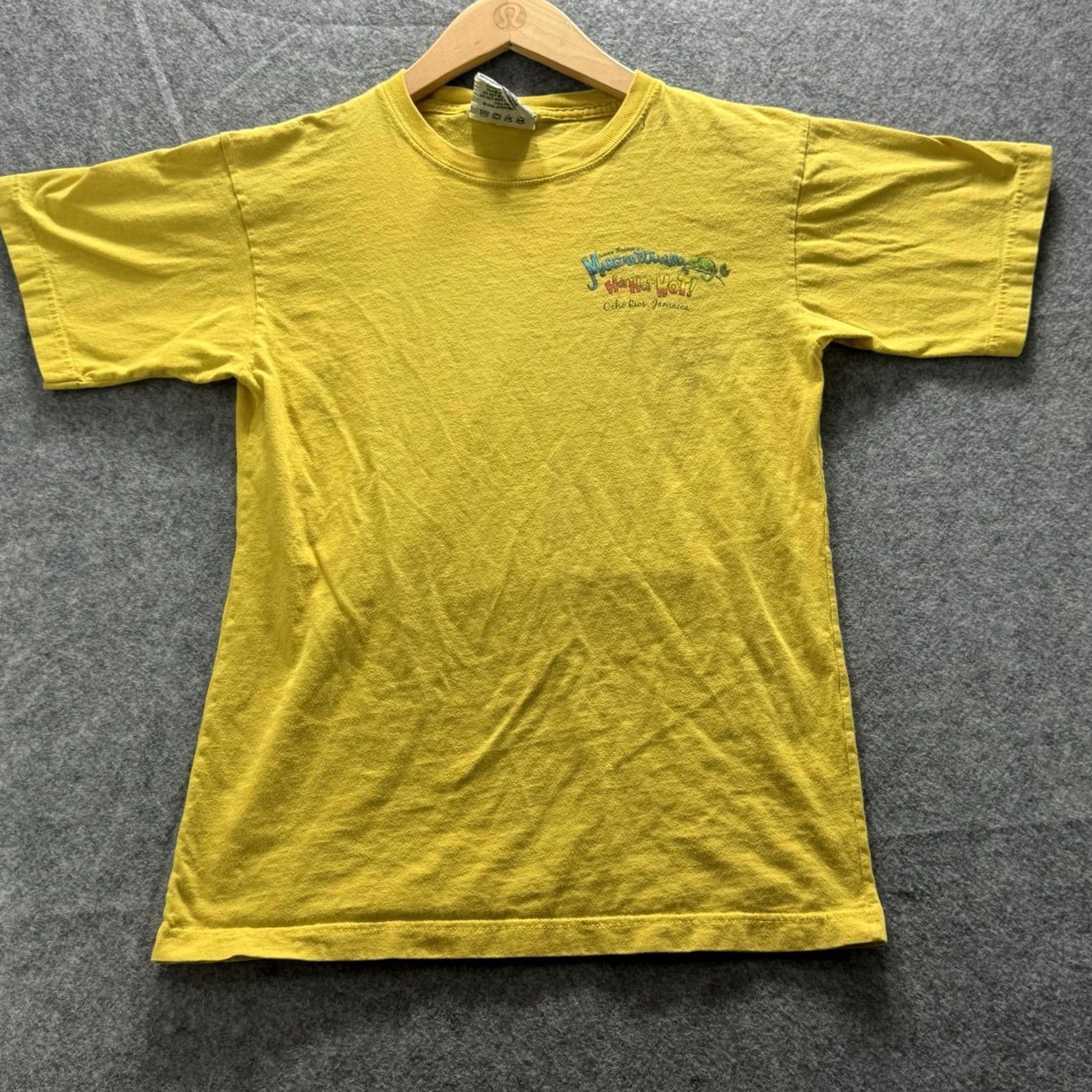 Vintage VINTAGE Margaritaville Shirt Mens XS Yellow Graphic Tee Ocho Rios Jamaica Chameleon Hot Hot Hot Short Sleeve Crew Neck Jersey Cotton Size US XS / EU 42 / 0 - 2 Thumbnail