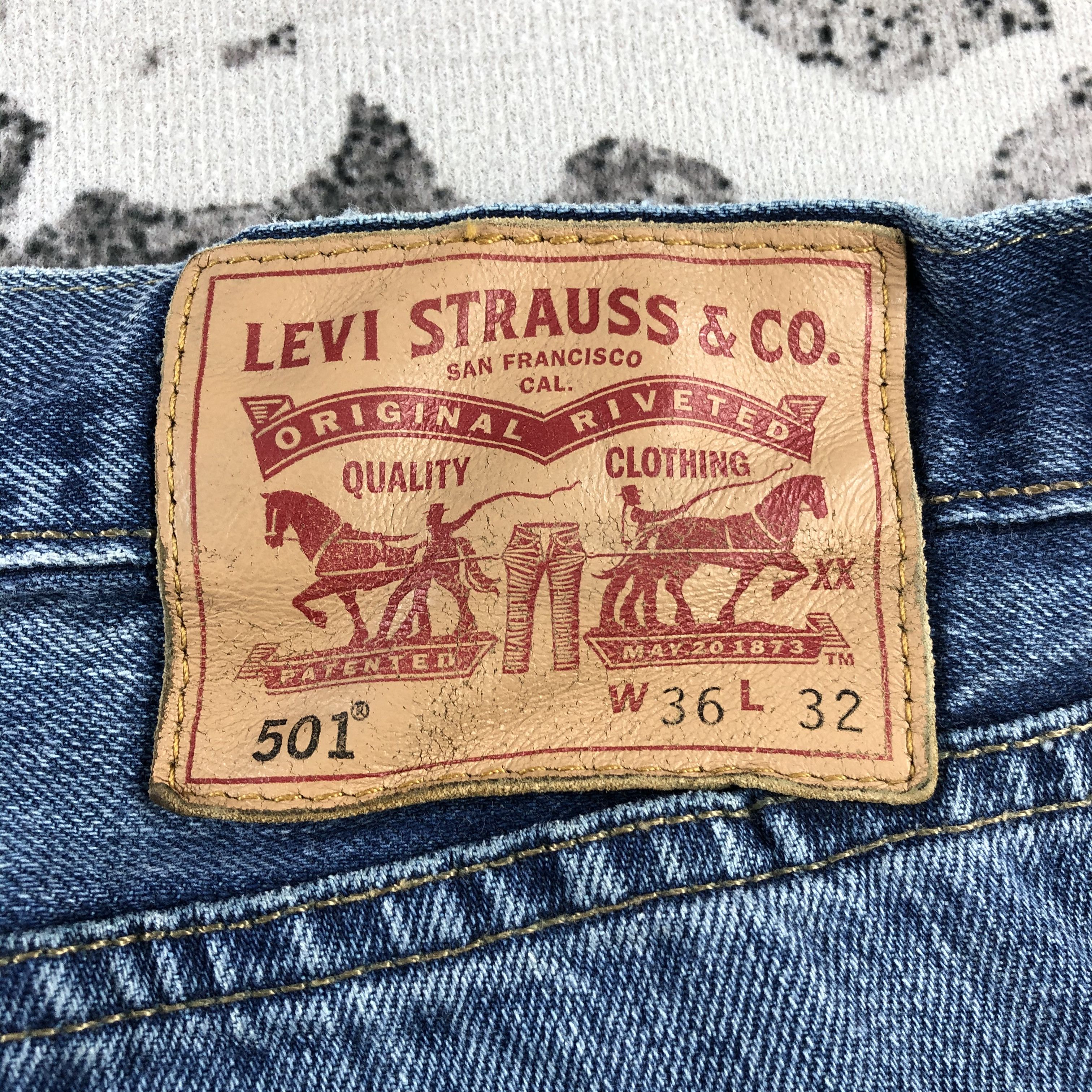 Levi's Levis 501 Jeans Blue Wash Denim KJ1125 Size US 36 / EU 52 - 4 Thumbnail
