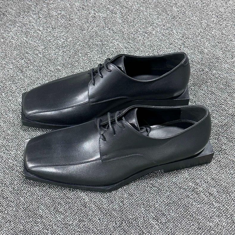 Balenciaga elegant black leather derby shoes-dmc Size US 7.5 / EU 40-41 - 1 Thumbnail