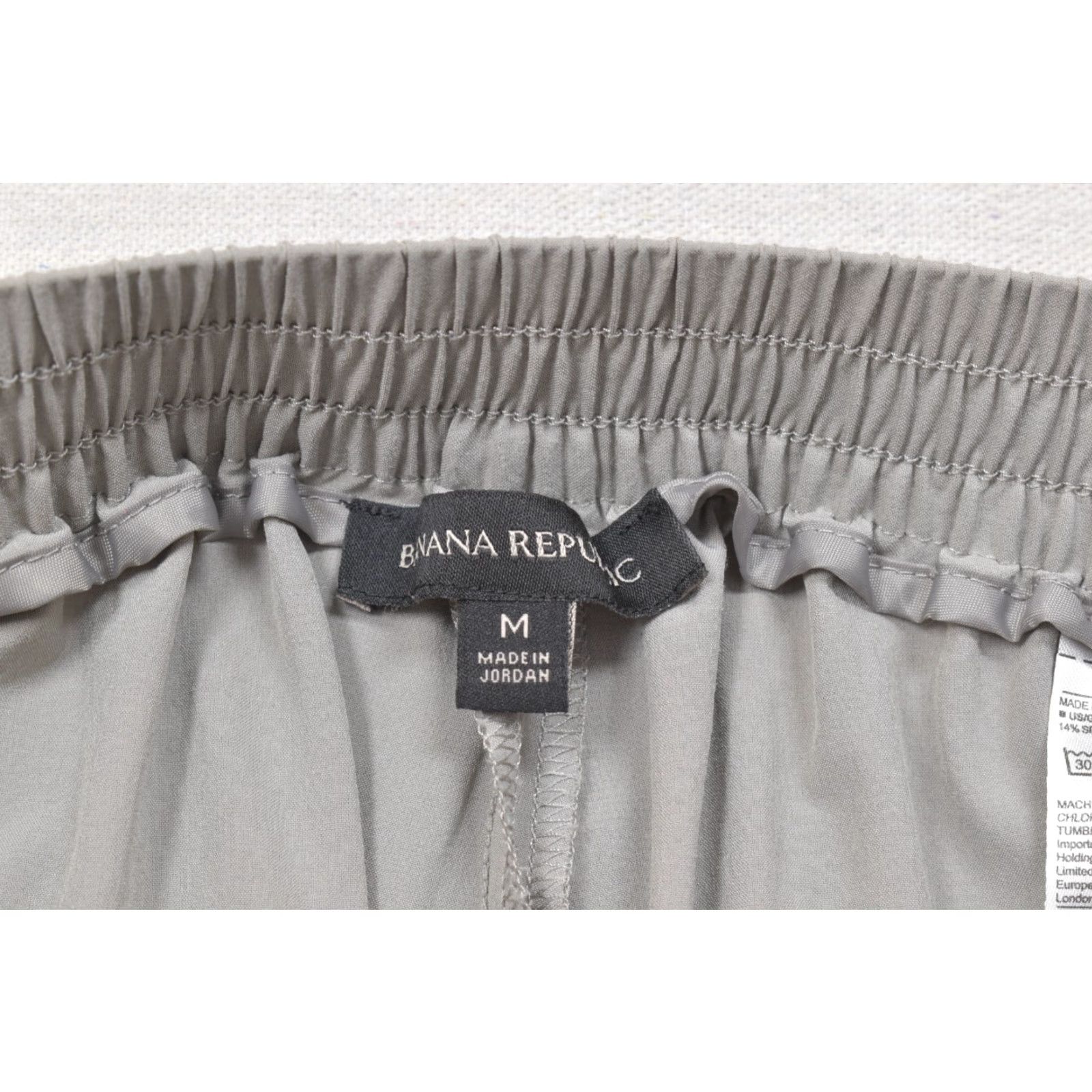 Banana Republic Banana Republic Women's Gray Belted Tapered Elastic Waist Pants M Polyester Dress Pants Size 32" / US 10 / IT 46 - 6 Thumbnail
