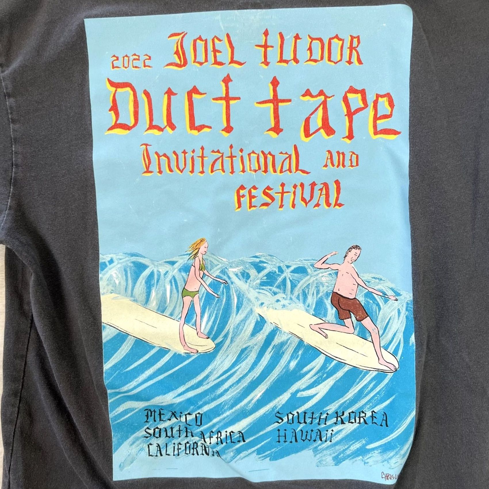 Vans VANS Joel Tudor Duct Tape T-Shirt Mens Small Black Graphic Surf Festival 2022 Size US S / EU 44-46 / 1 - 7 Thumbnail