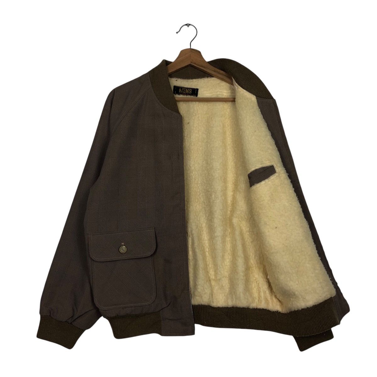 Issey Miyake 📌Vintage Bomber Jacket Jac Blanket Check Tartan Size US L / EU 52-54 / 3 - 12 Thumbnail