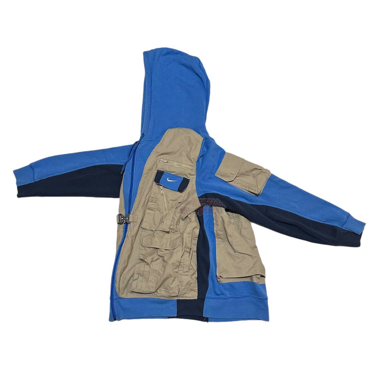 Nike Nike Blue 2Tone Vest edition “Mills” 593 Reworked Hoodie Size US XL / EU 56 / 4 - 3 Thumbnail