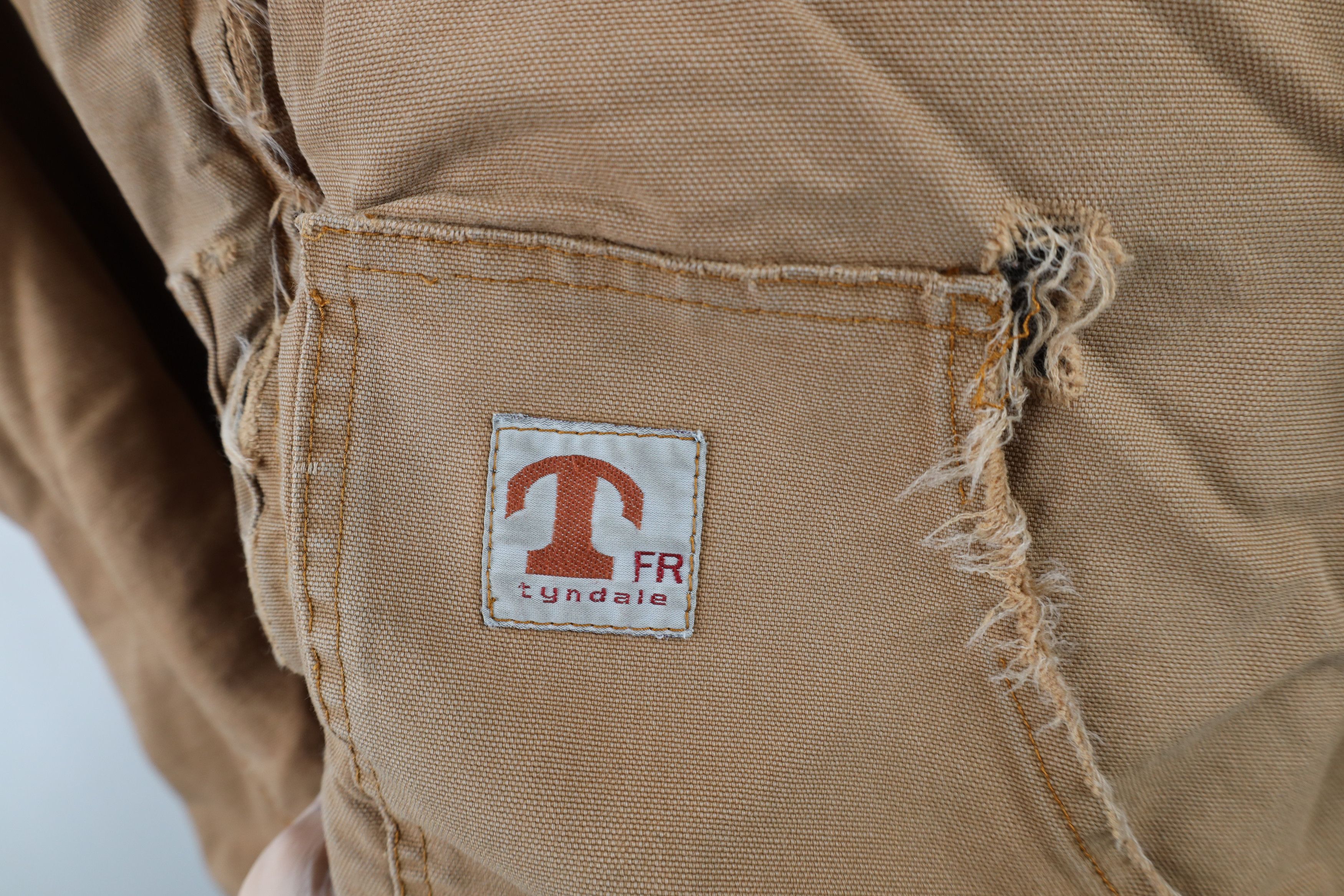 Vintage Vintage 90s Tyndale FR Wool Lined Hooded Canvas Jacket USA Size US XXL / EU 58 / 5 - 5 Thumbnail