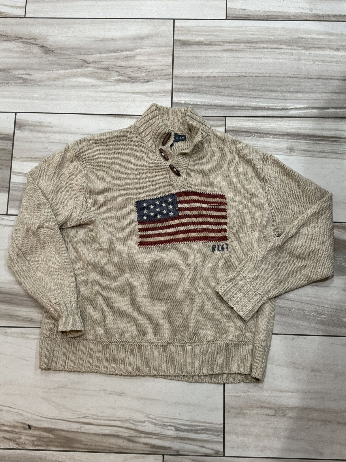 Polo Ralph Lauren Polo Ralph Lauren Flag Sweater Size US XXL / EU 58 / 5 - 1 Thumbnail