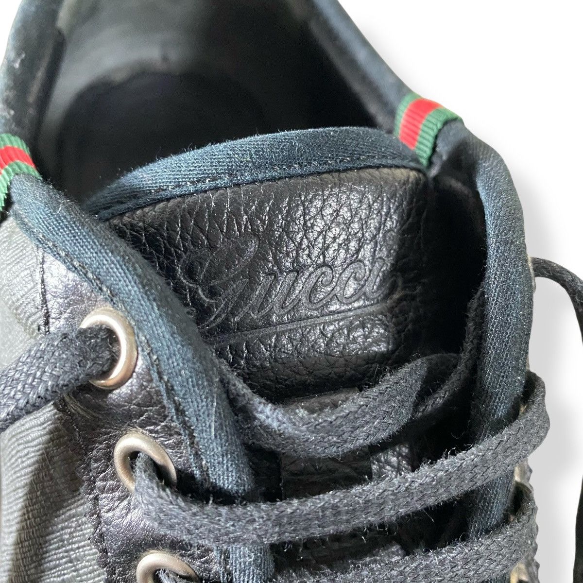Gucci Gucci Web GG Canvas Monogram Sneakers Black Suede Size US 7.5 / EU 40-41 - 7 Thumbnail