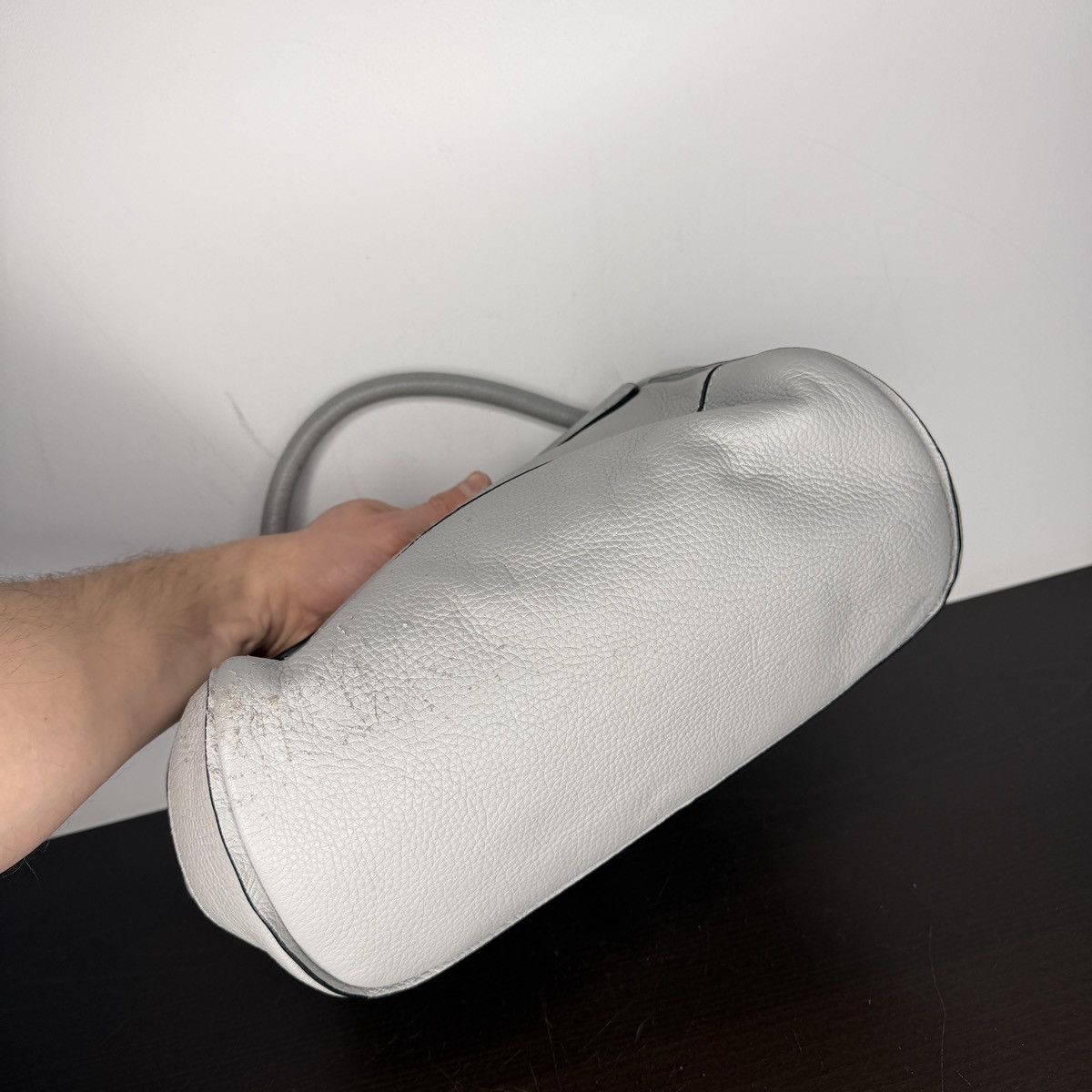 Chloe Chloe Owen Shoulder Handle Bag Gray Leather Size ONE SIZE - 8 Thumbnail