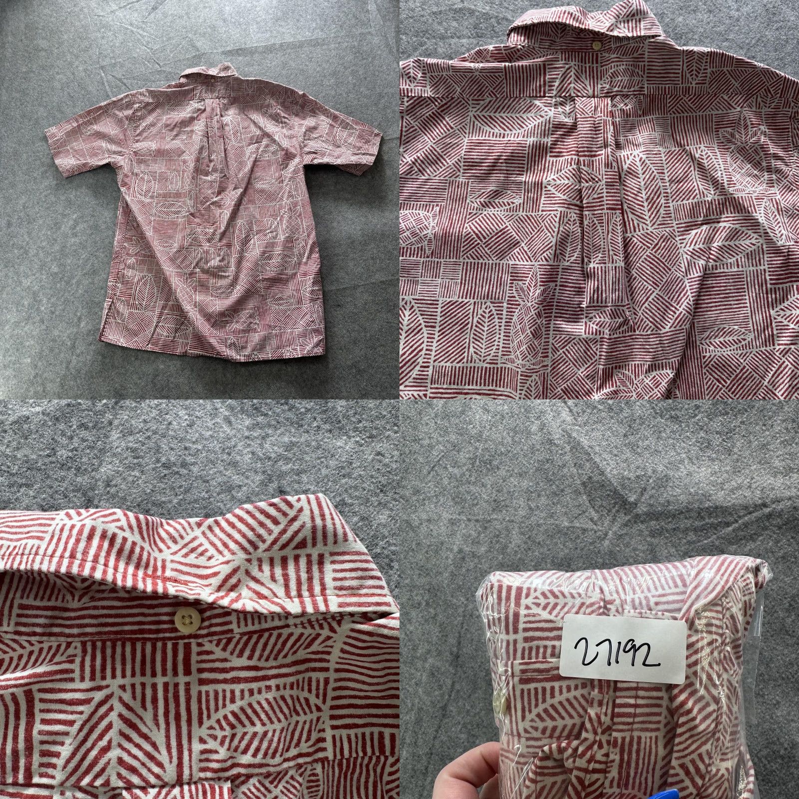 Reyn Spooner VINTAGE Reyn Spooner Shirt Mens Small Red Geometric Hawaiian Aloha Button Size US S / EU 44-46 / 1 - 8 Thumbnail