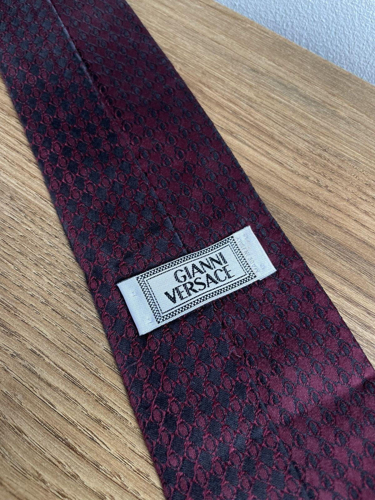 Versace Rare Gianni Versace Vintage 90s Medusa Logo 100% Silk Tie Size ONE SIZE - 6 Thumbnail
