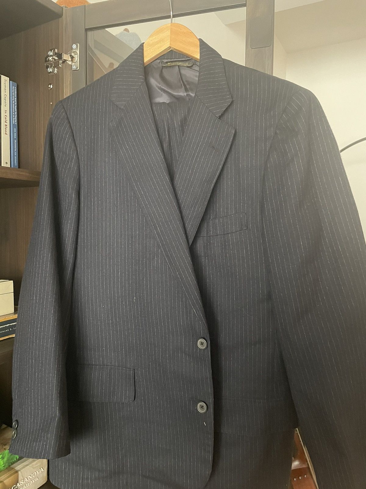 Southwick Southwick Navy Stripe Suit Size 40S - 1 Thumbnail
