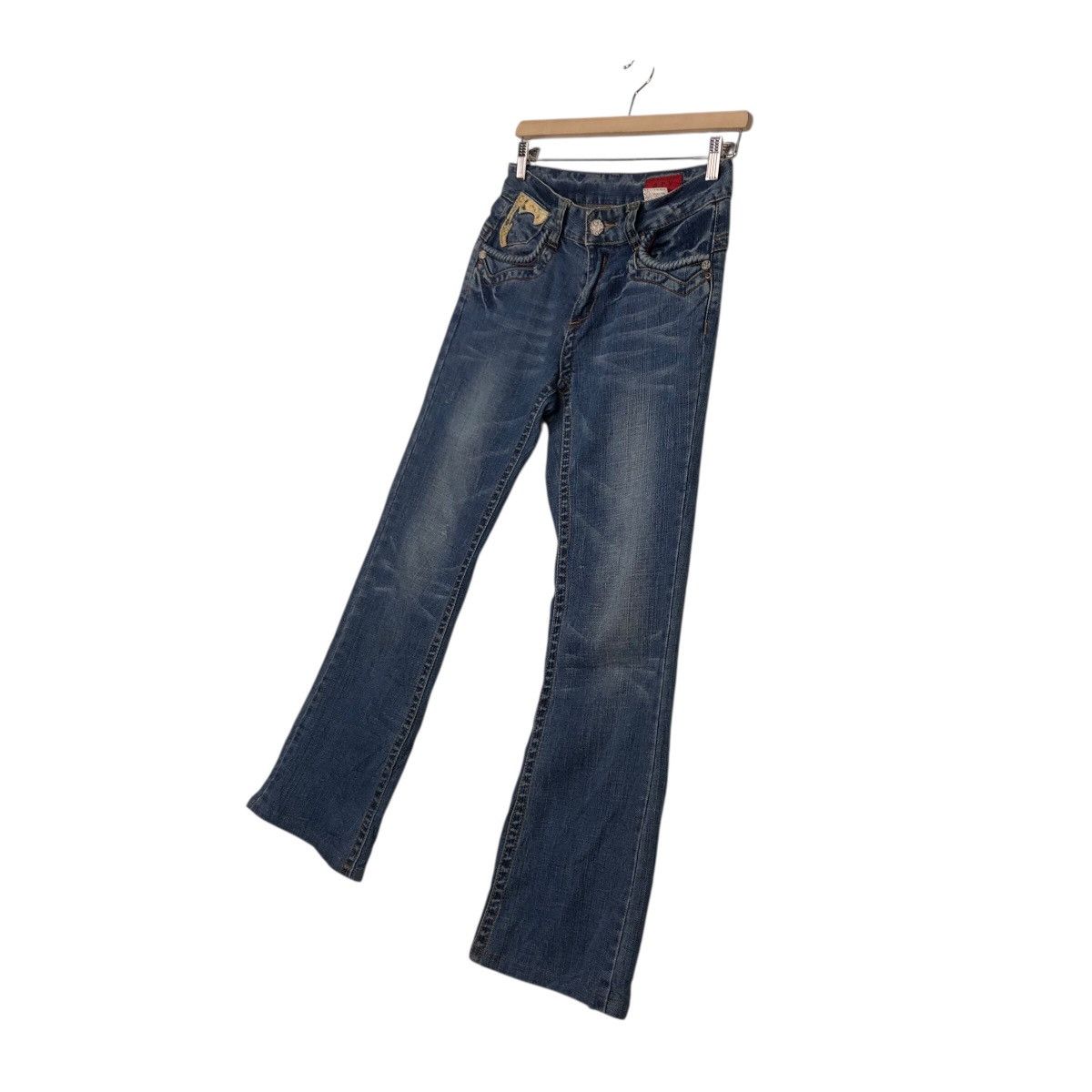 Japanese Brand ARY Denim “Angel Wing” Embroidered Back Graphic Jeans Size 28" / US 6 / IT 42 - 3 Thumbnail